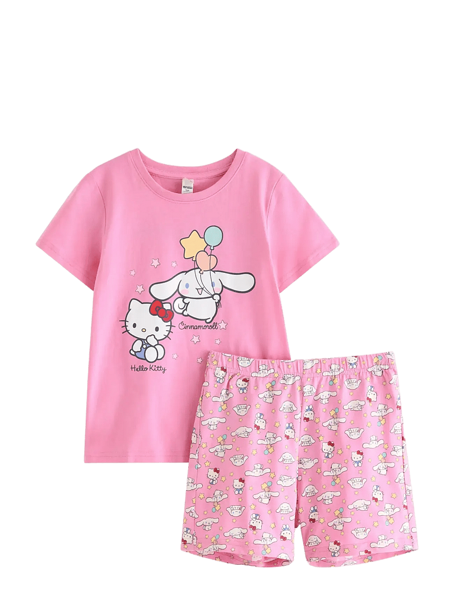 Lindex - Hello Kitty pyjama set - pyjamassæt - pink - 1