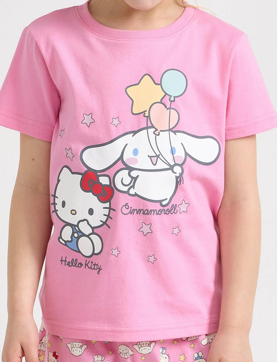 Lindex - Hello Kitty pyjama set - pyjamassæt - pink - 4