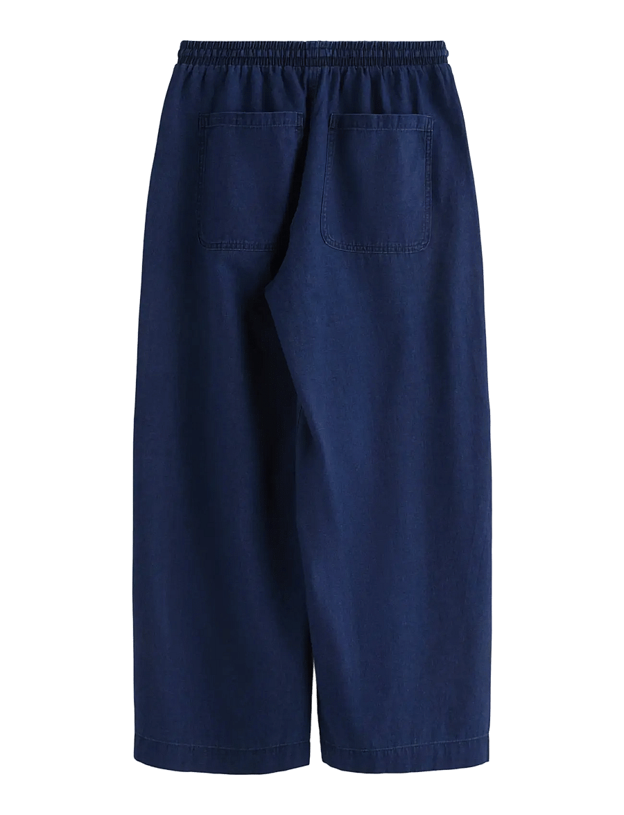 Lindex - Wide trousers - laia säärega püksid - denim blue - 2