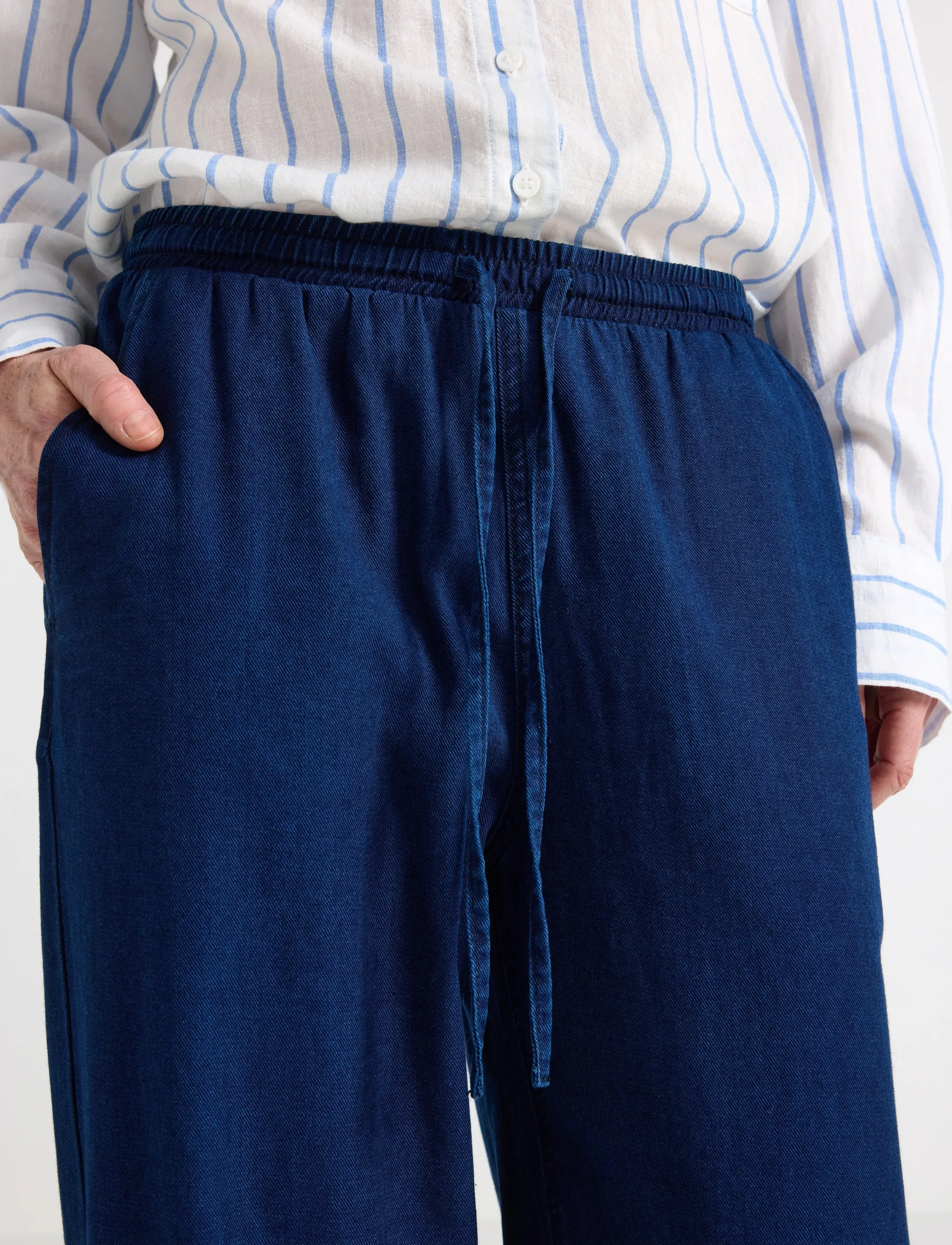 Lindex - Wide trousers - wide leg trousers - denim blue - 4