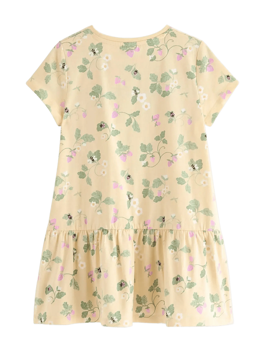 Lindex - Short-sleeved tunic - kortærmede hverdagskjoler - light dusty yellow - 2