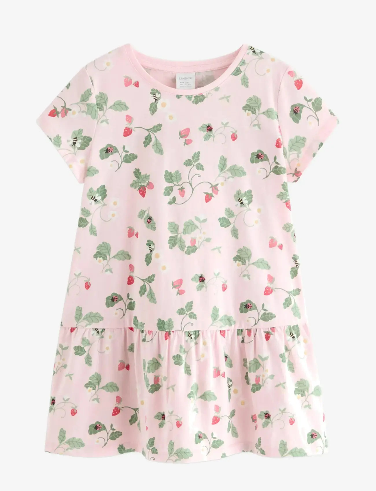 Lindex - Short-sleeved tunic - kurzärmelige freizeitkleider - light pink - 1