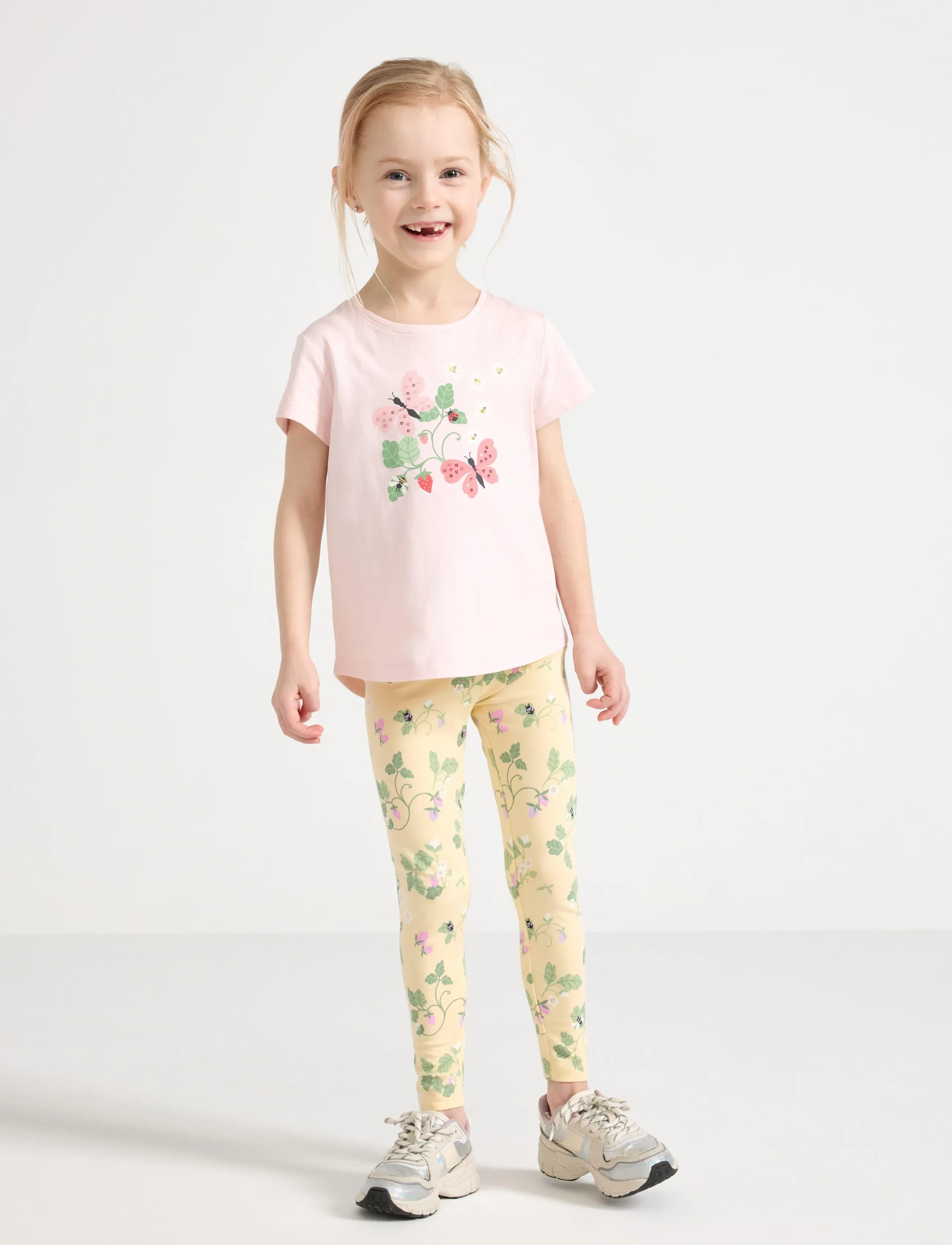 Lindex Leggings - Leggings - LIGHT DUSTY YELLOW / yellow