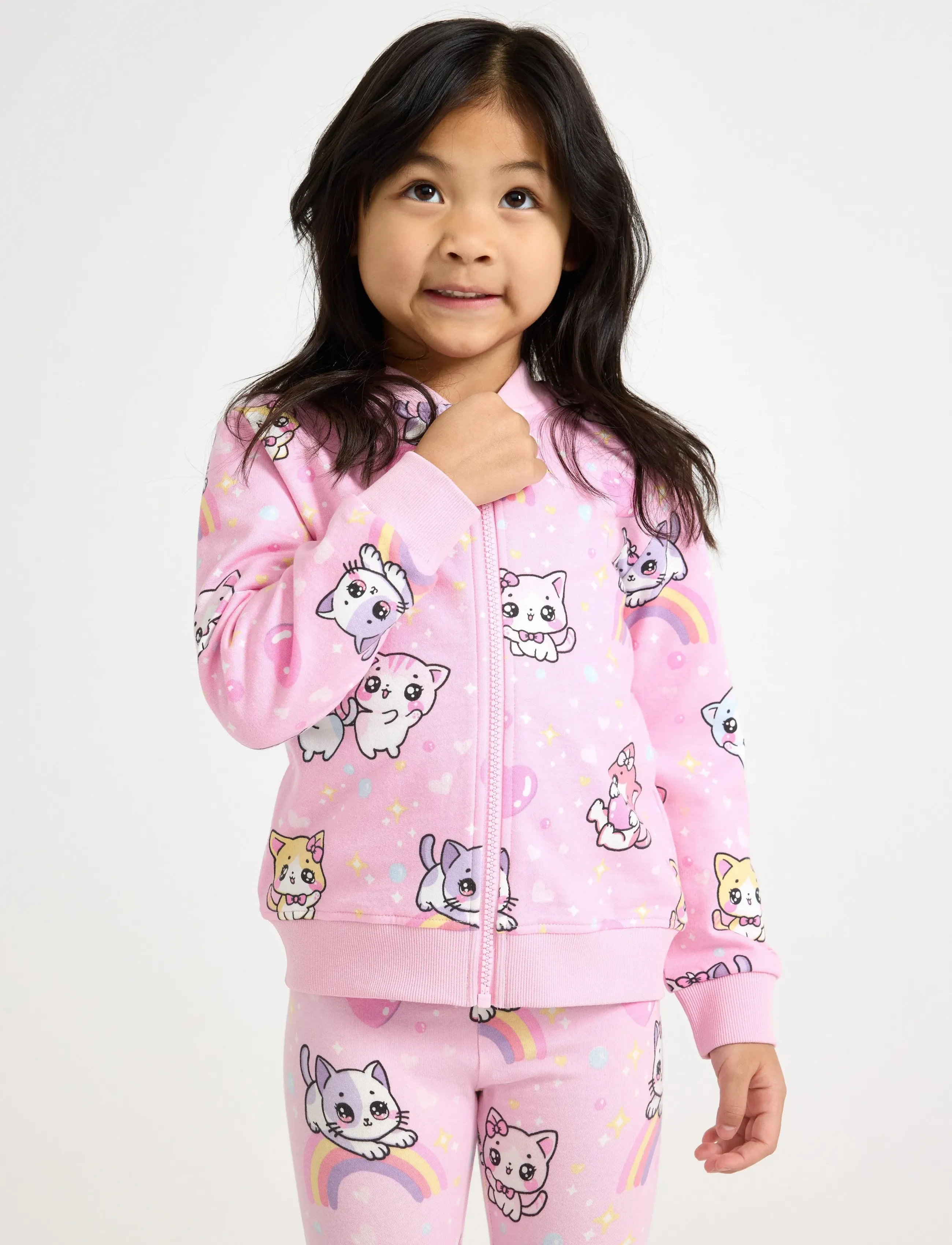 Lindex Sweatshirt with zip closure - Sweat-shirt - LIGHT PINK / pink/rose