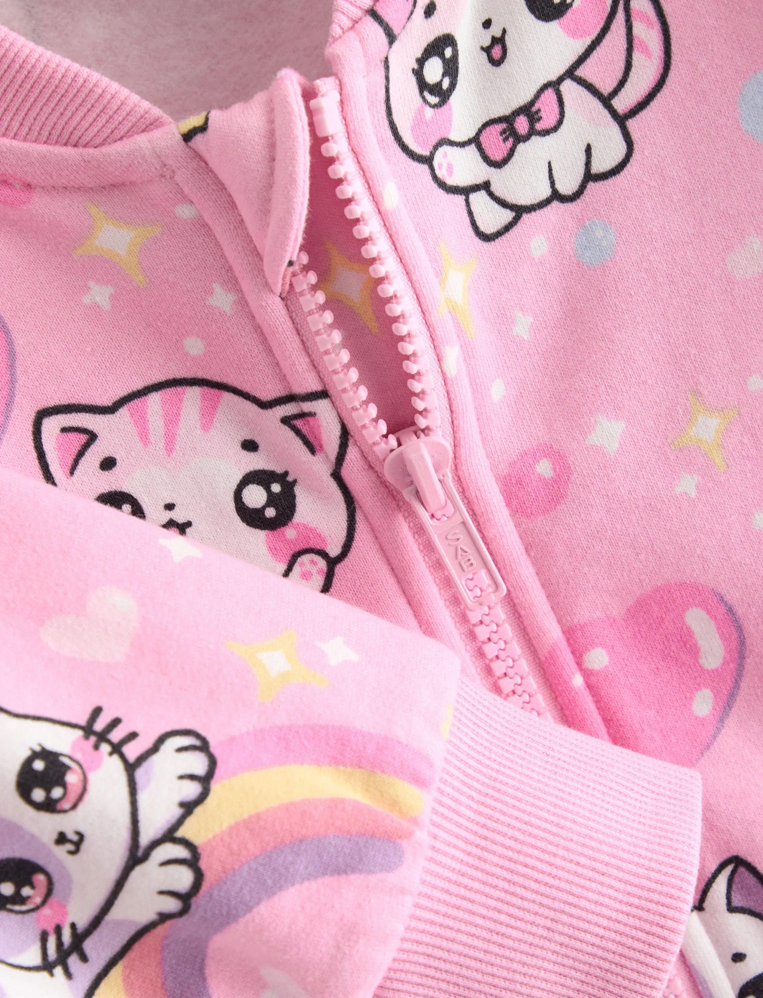 Lindex - Sweatshirt with zip closure - sweatshirts - light pink - 4