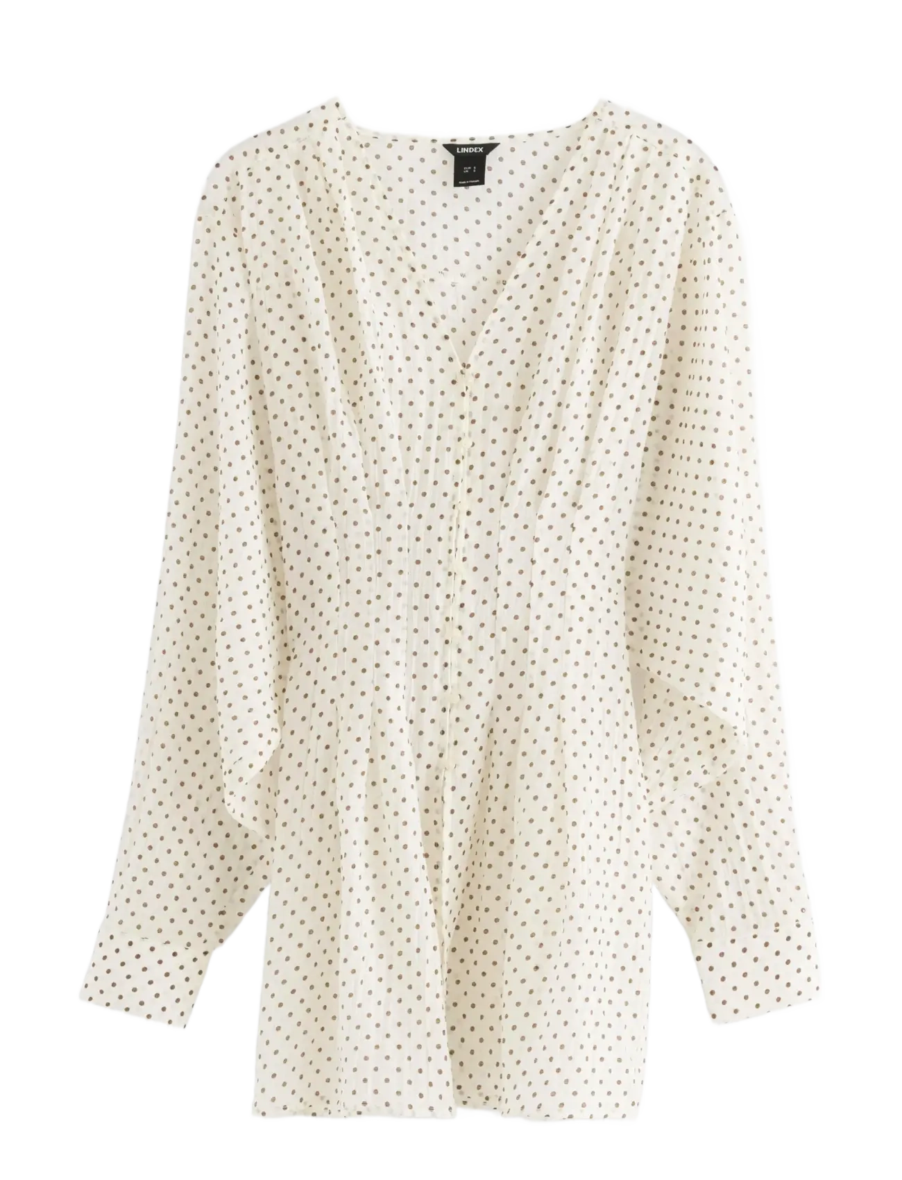 LINDEX Langärmelig Bluse Braun - XS - Damen