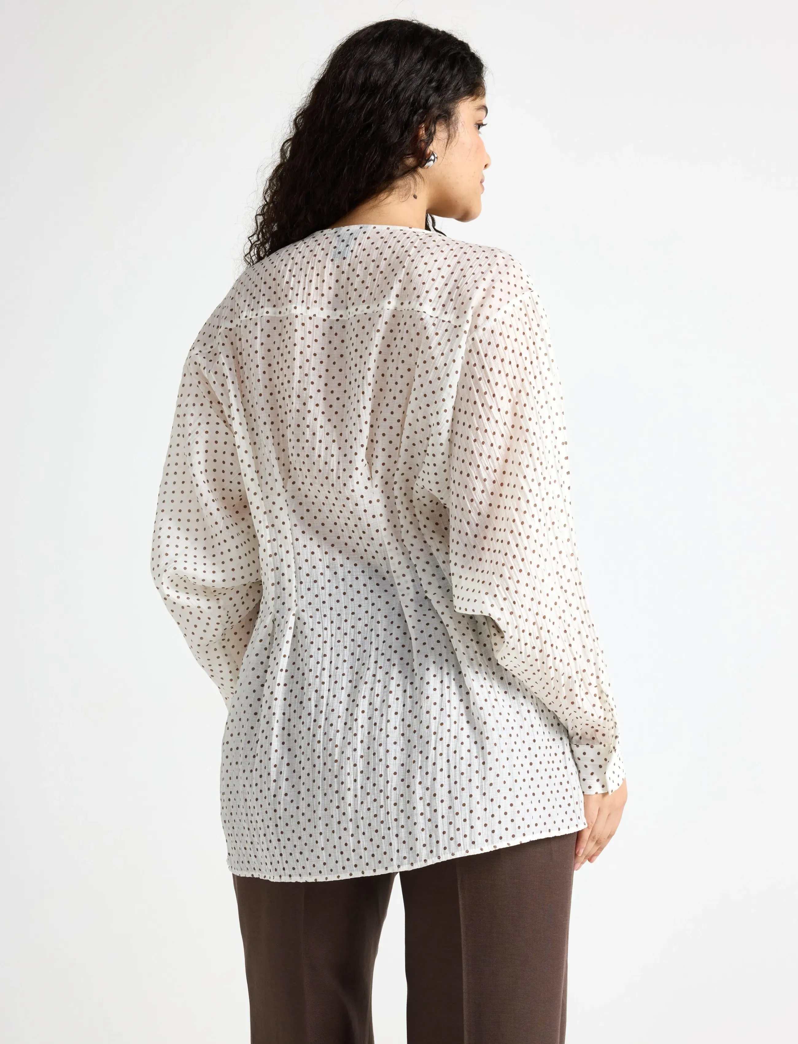 Lindex - Long-sleeved blouse - long sleeved blouses - off white - 3