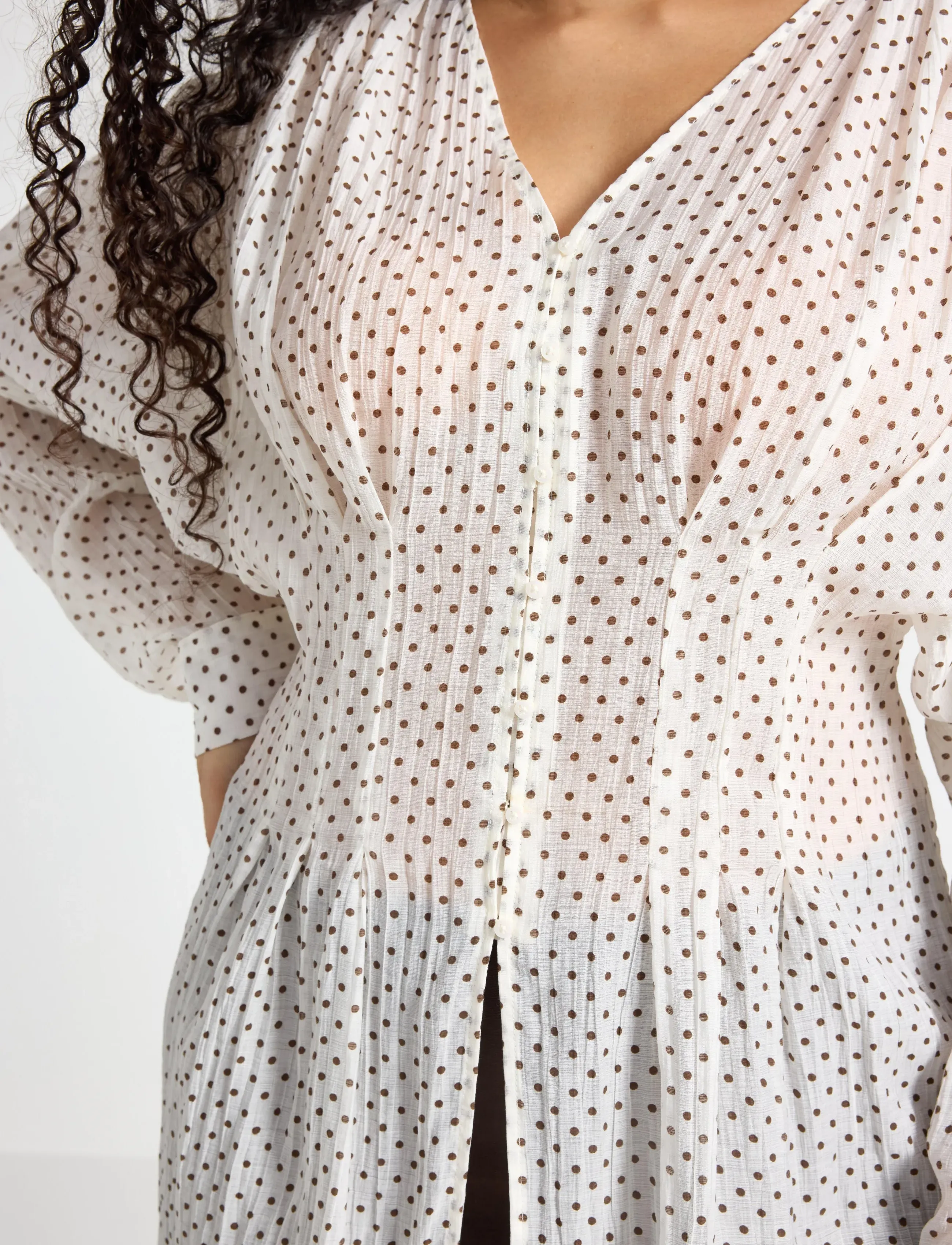 Lindex - Long-sleeved blouse - long sleeved blouses - off white - 4