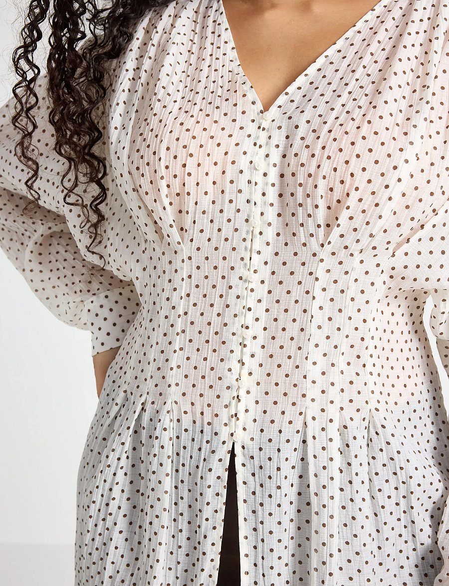 Lindex - Long-sleeved blouse - pikkade varrukatega pluusid - off white - 4