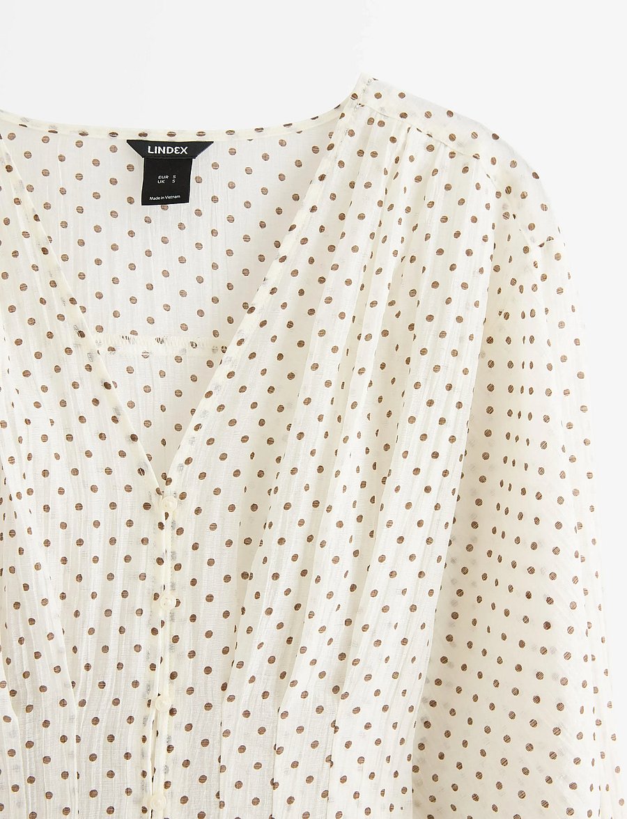 Lindex - Long-sleeved blouse - pikkade varrukatega pluusid - off white - 5
