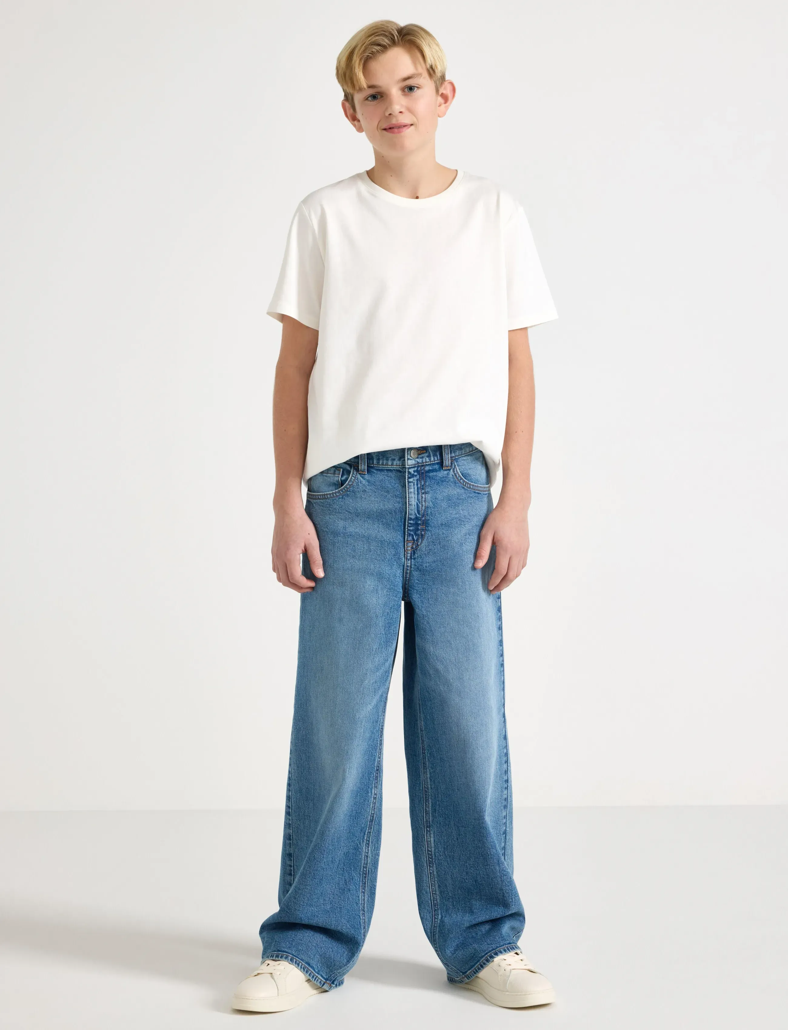 Lindex Jeans With Wide Leg, 128, Jeans, Blau - Kinder