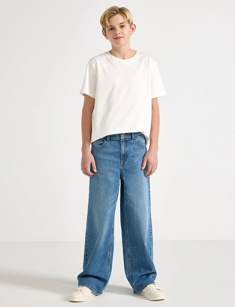 Lindex - Jeans with wide leg - laia säärega teksad - denim - 0