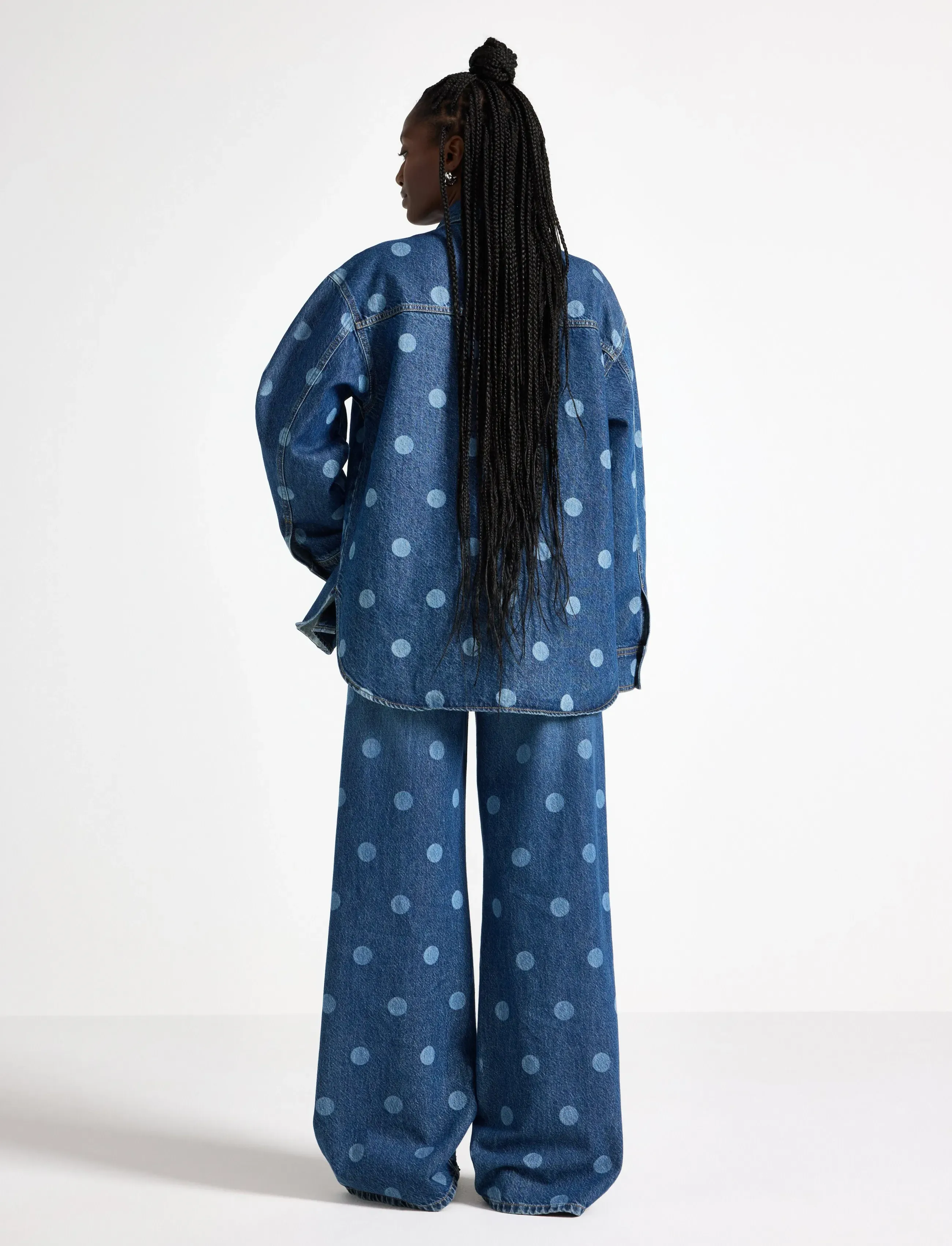 Lindex - Trousers denim Peggy dot - vida jeans - denim blue - 3