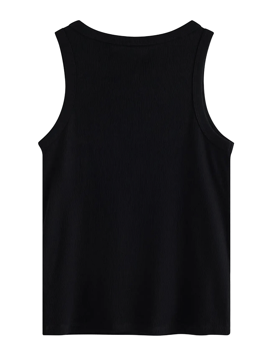 Lindex - Ribbed tank top - Ärmellose tops - black - 2