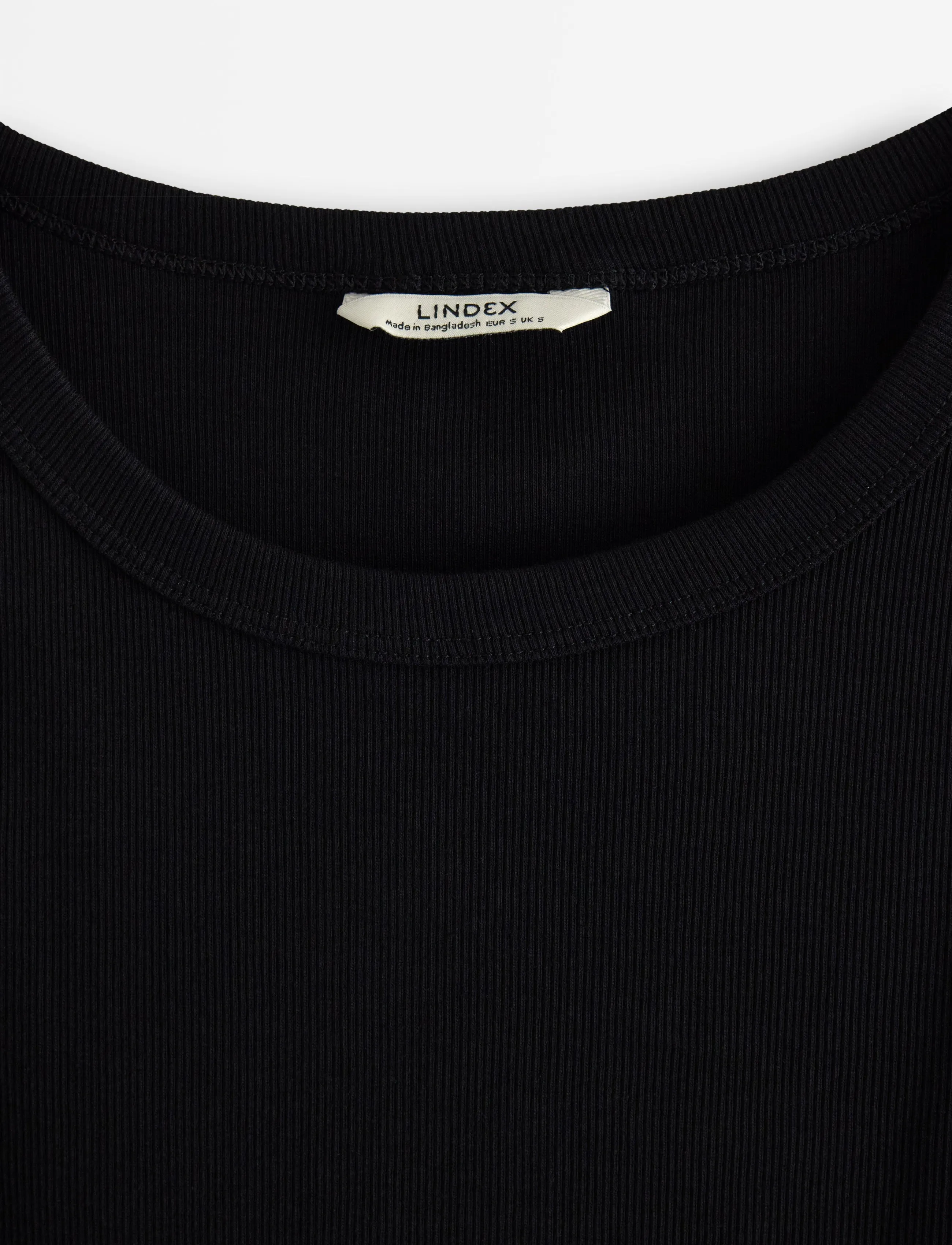 Lindex - Ribbed tank top - Ärmellose tops - black - 5