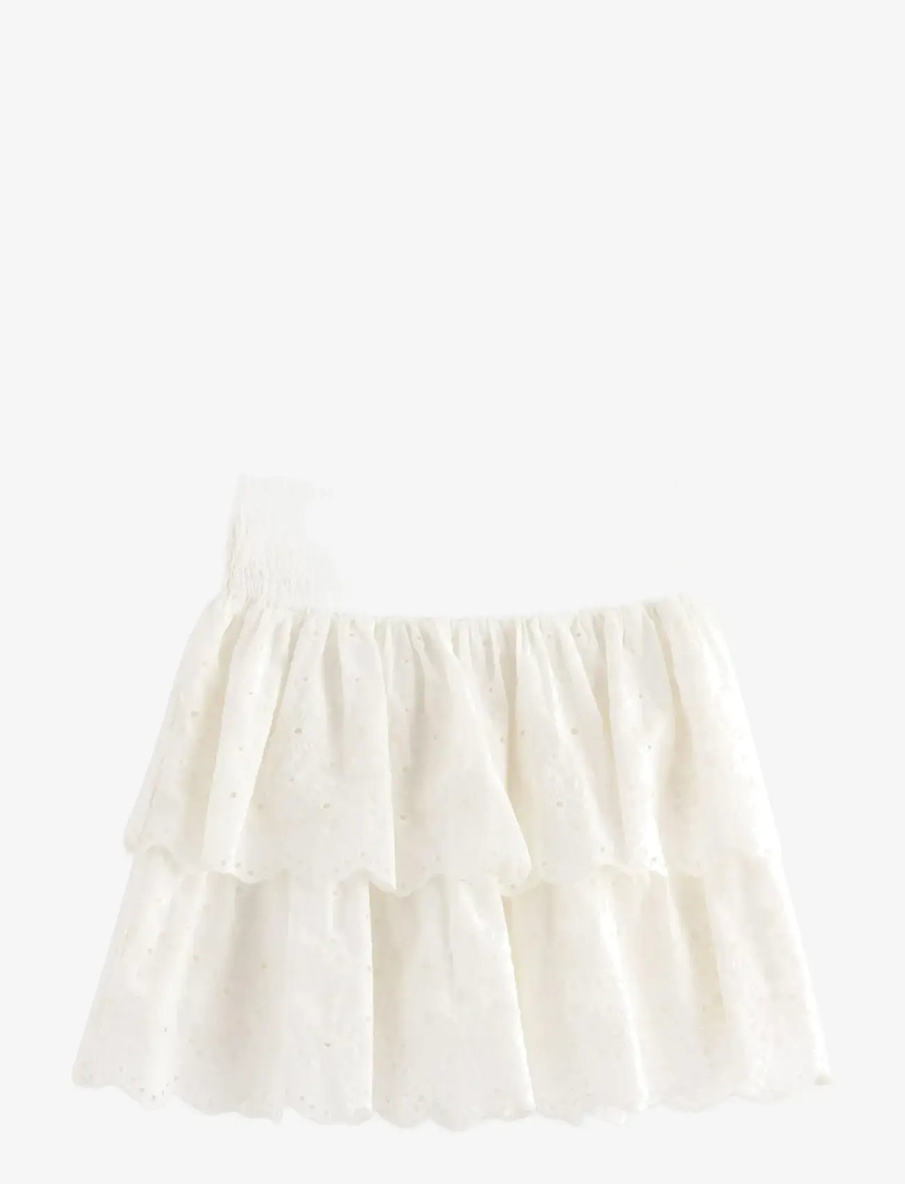 Lindex - Skirt with broderie anglaise - korta kjolar - off white - 1