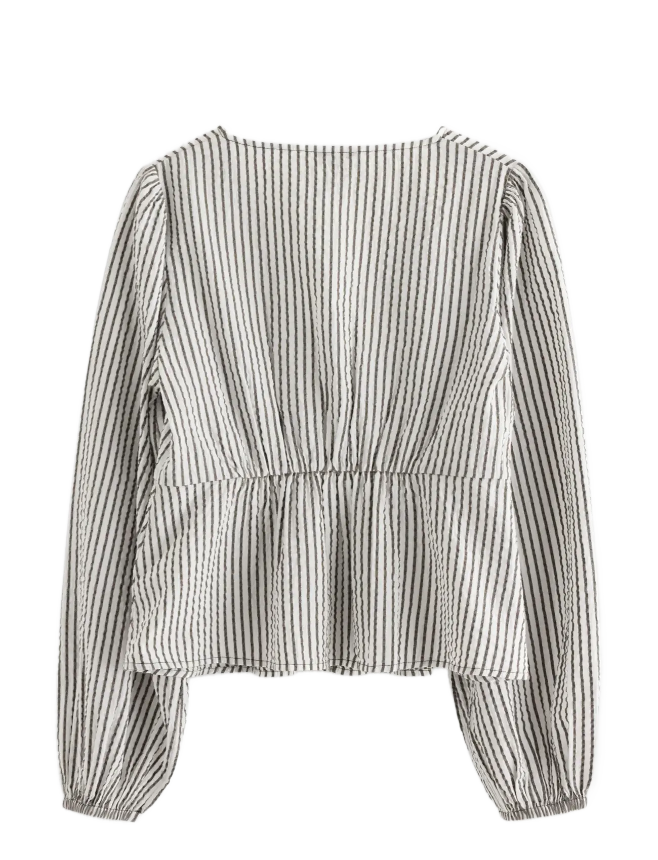 Lindex - Blouse in seersucker - pikkade varrukatega pluusid - dark dusty brown - 2