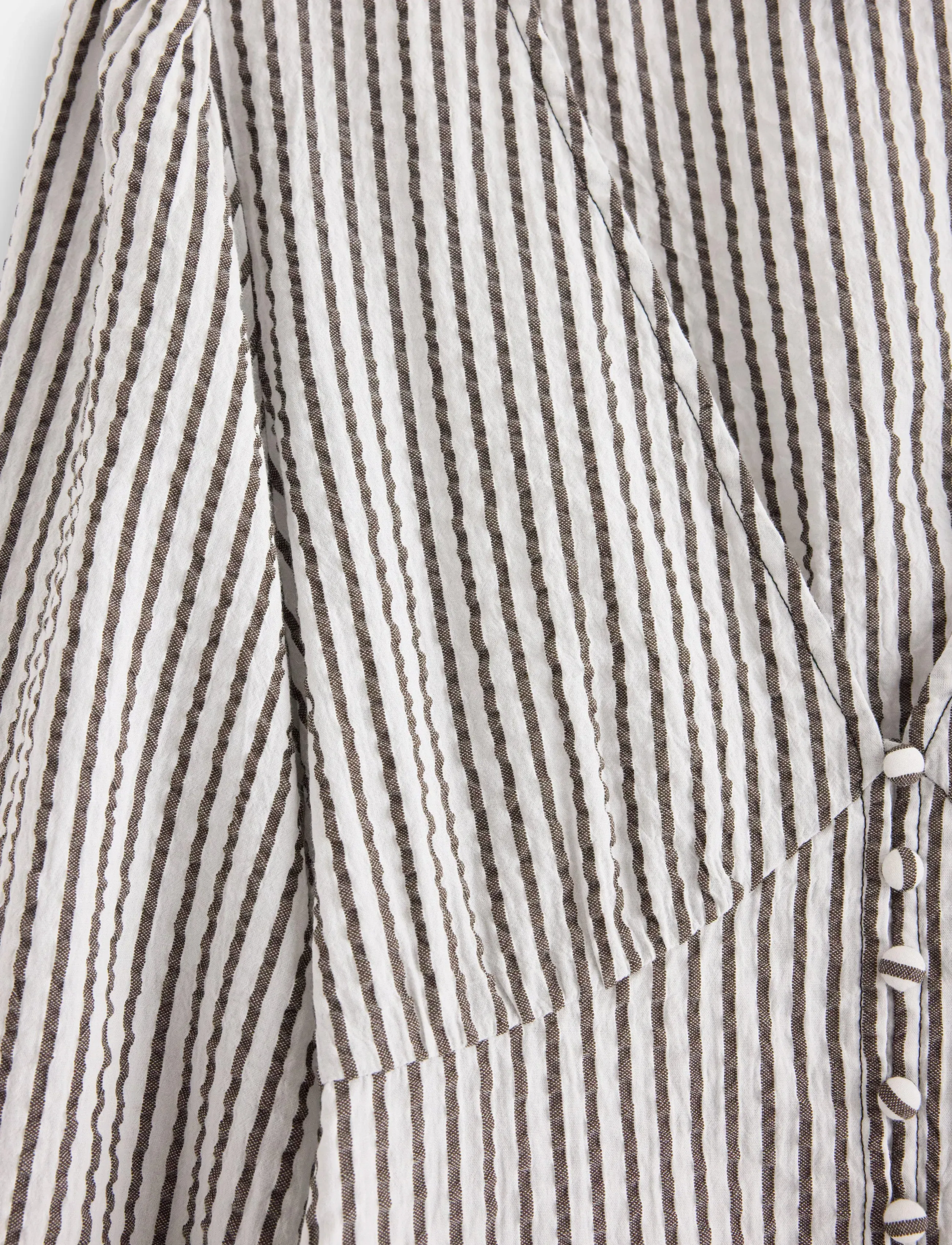 Lindex - Blouse in seersucker - pikkade varrukatega pluusid - dark dusty brown - 5