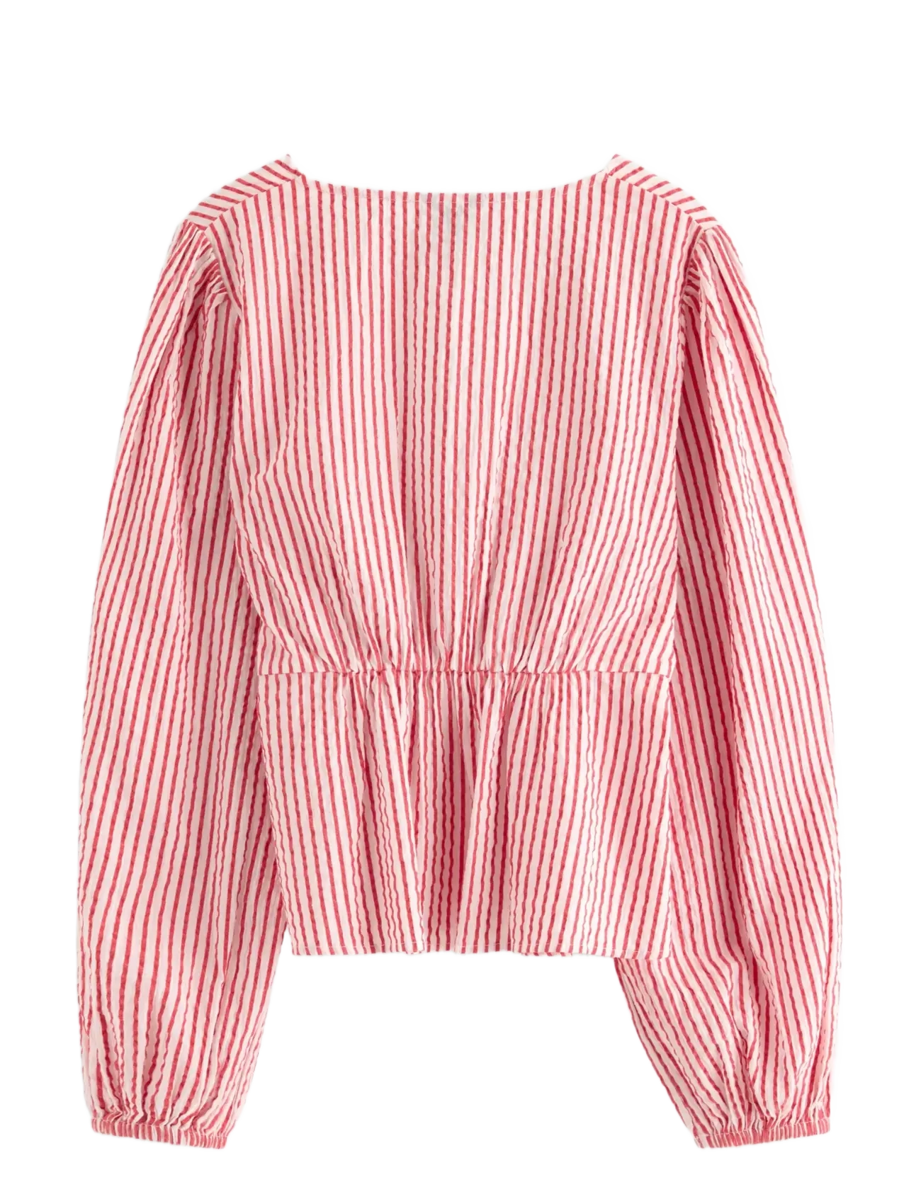 Lindex - Blouse in seersucker - pikkade varrukatega pluusid - red - 2