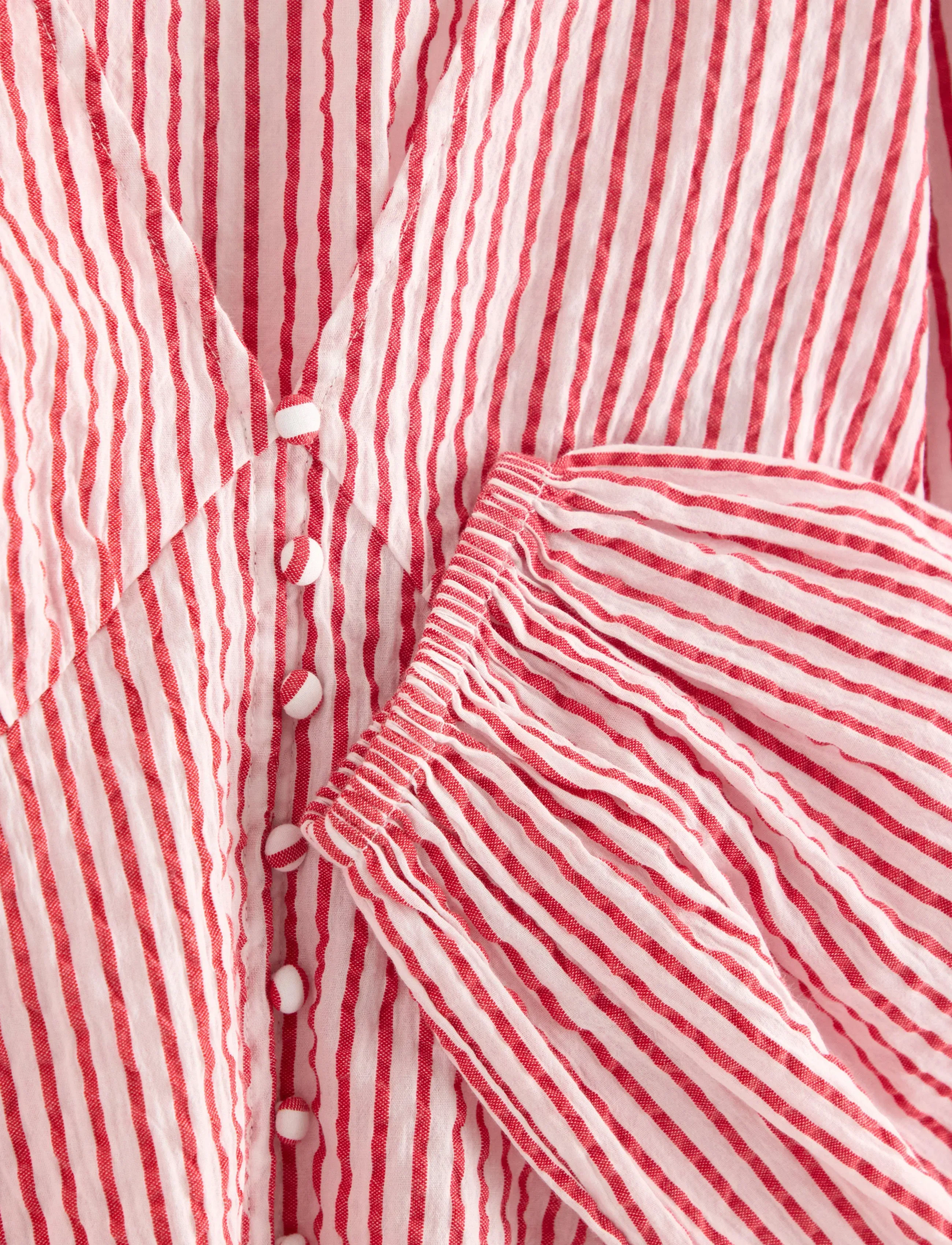 Lindex - Blouse in seersucker - pikkade varrukatega pluusid - red - 5