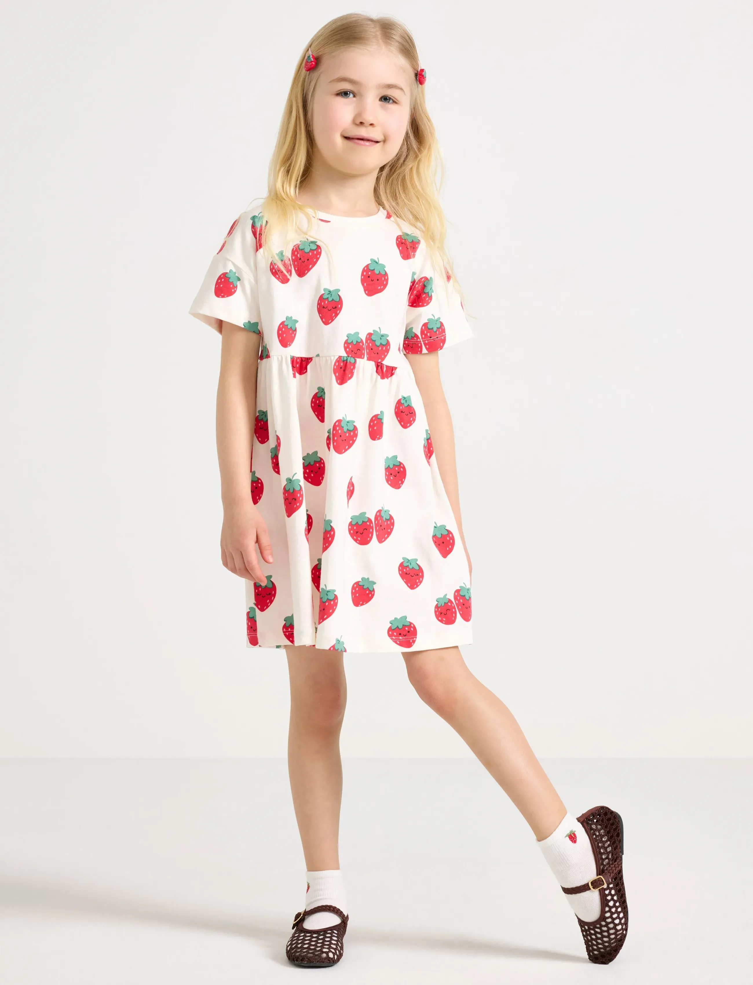 Lindex Short-sleeved dress - Kjoler & Nederdele - WHITE / cream