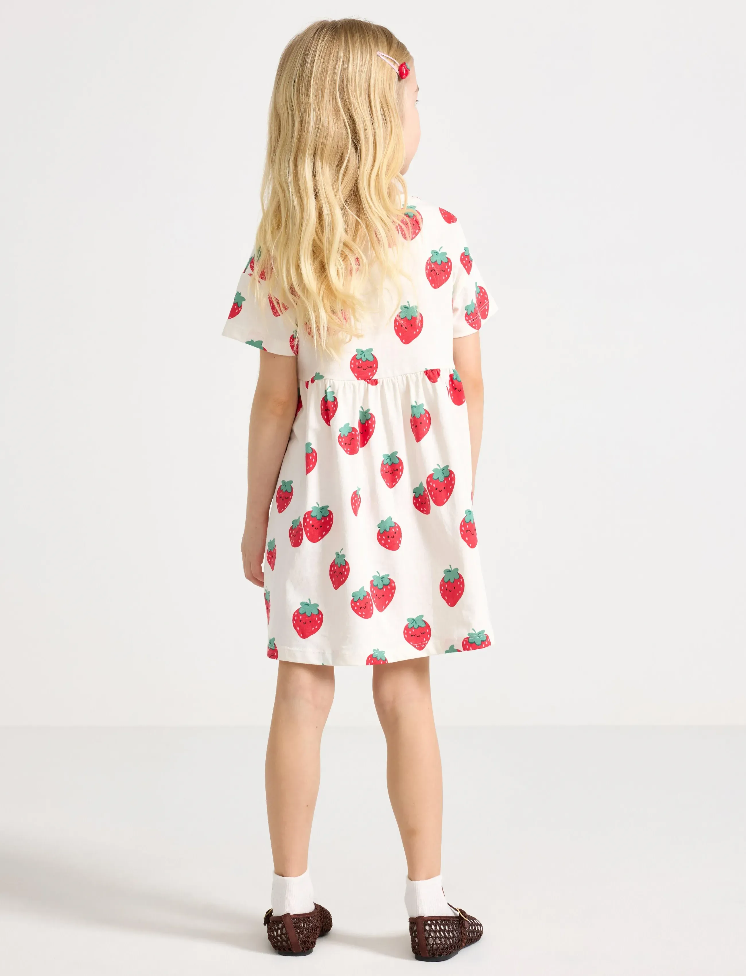 Lindex - Short-sleeved dress - klänningar - white - 3