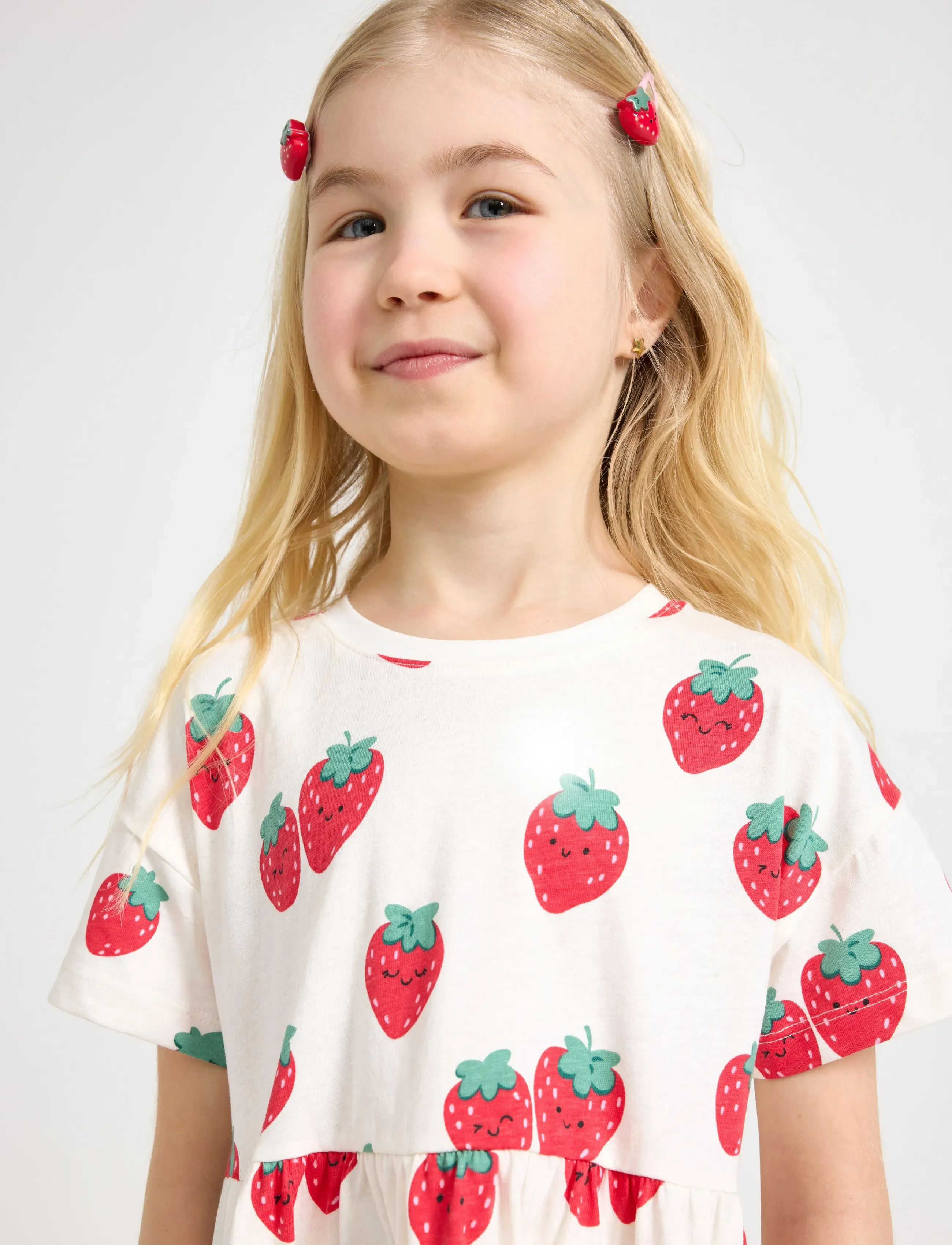 Lindex - Short-sleeved dress - klänningar - white - 4