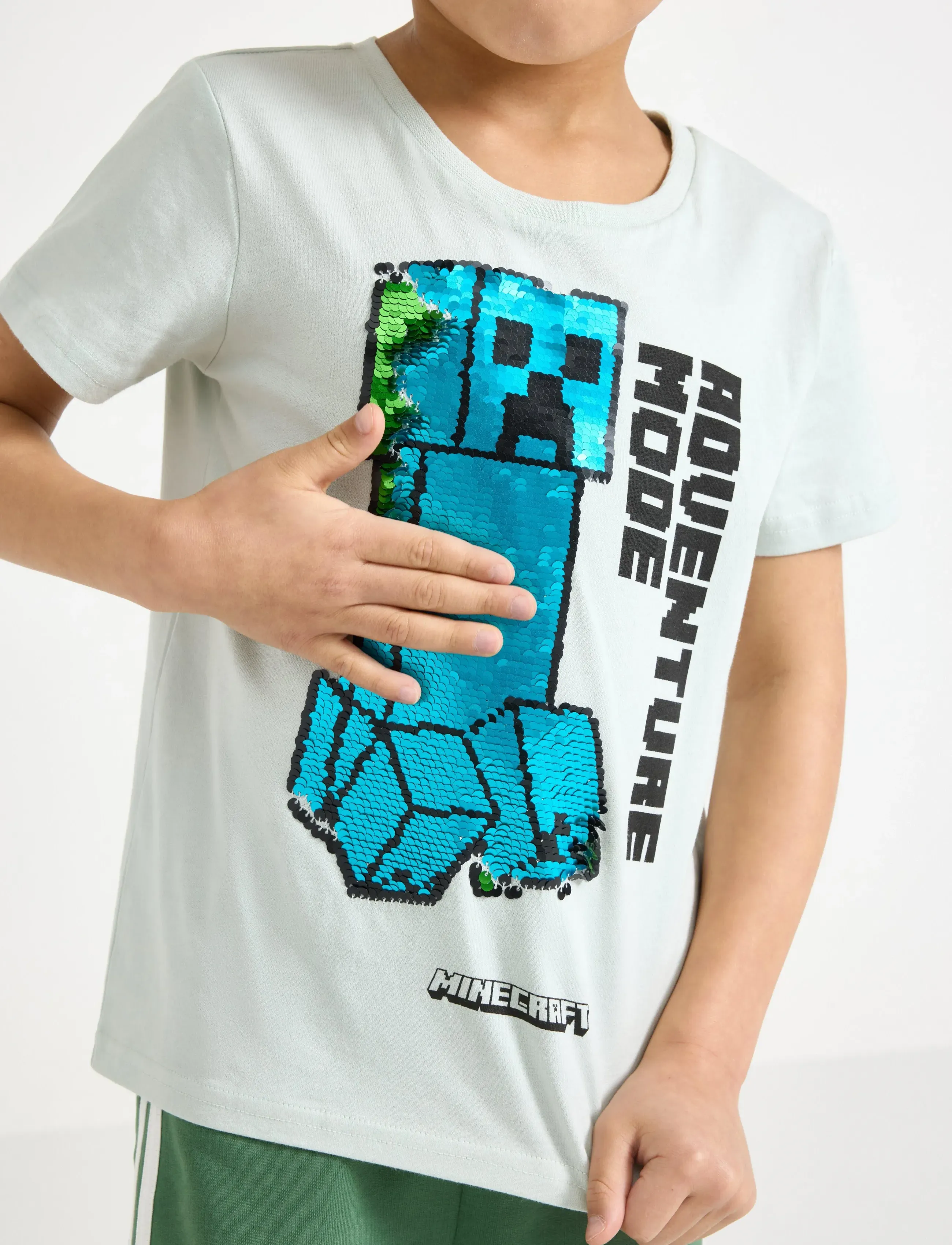 Lindex - Minecraft T-shirt - lühikeste varrukatega t-särgid - light aqua - 4