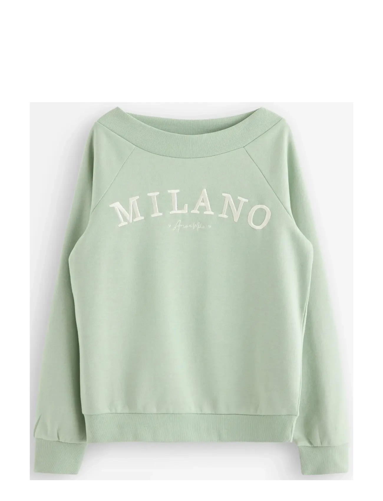 Lindex Sweatshirt with brushed inside - Riided - LIGHT GREEN / green