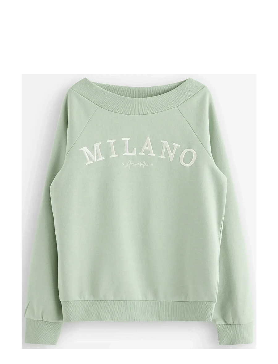 Lindex - Sweatshirt with brushed inside - sweatshirts - light green - 1