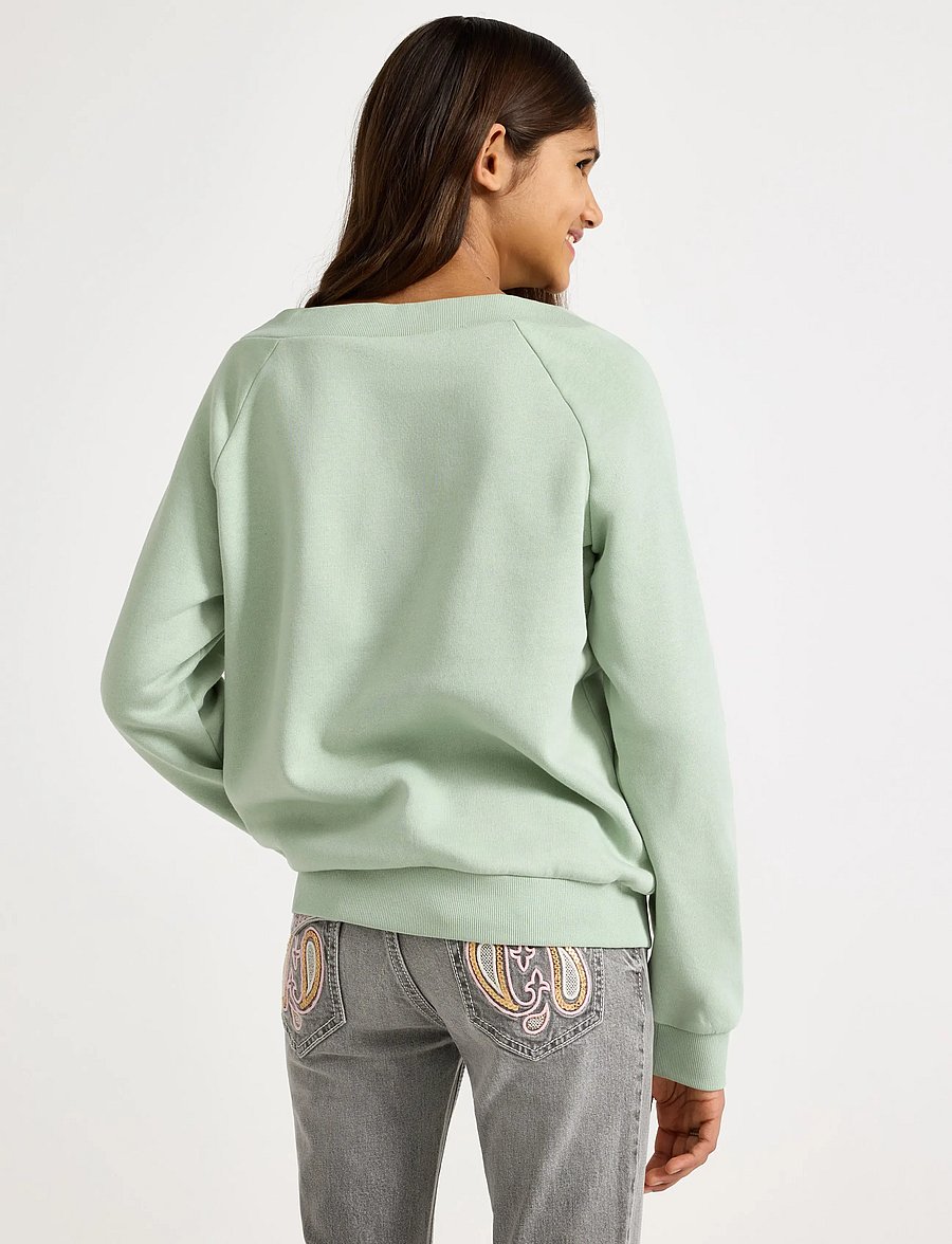 Lindex - Sweatshirt with brushed inside - sweatshirts - light green - 3