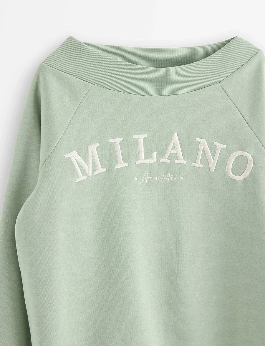 Lindex - Sweatshirt with brushed inside - sweatshirts - light green - 5