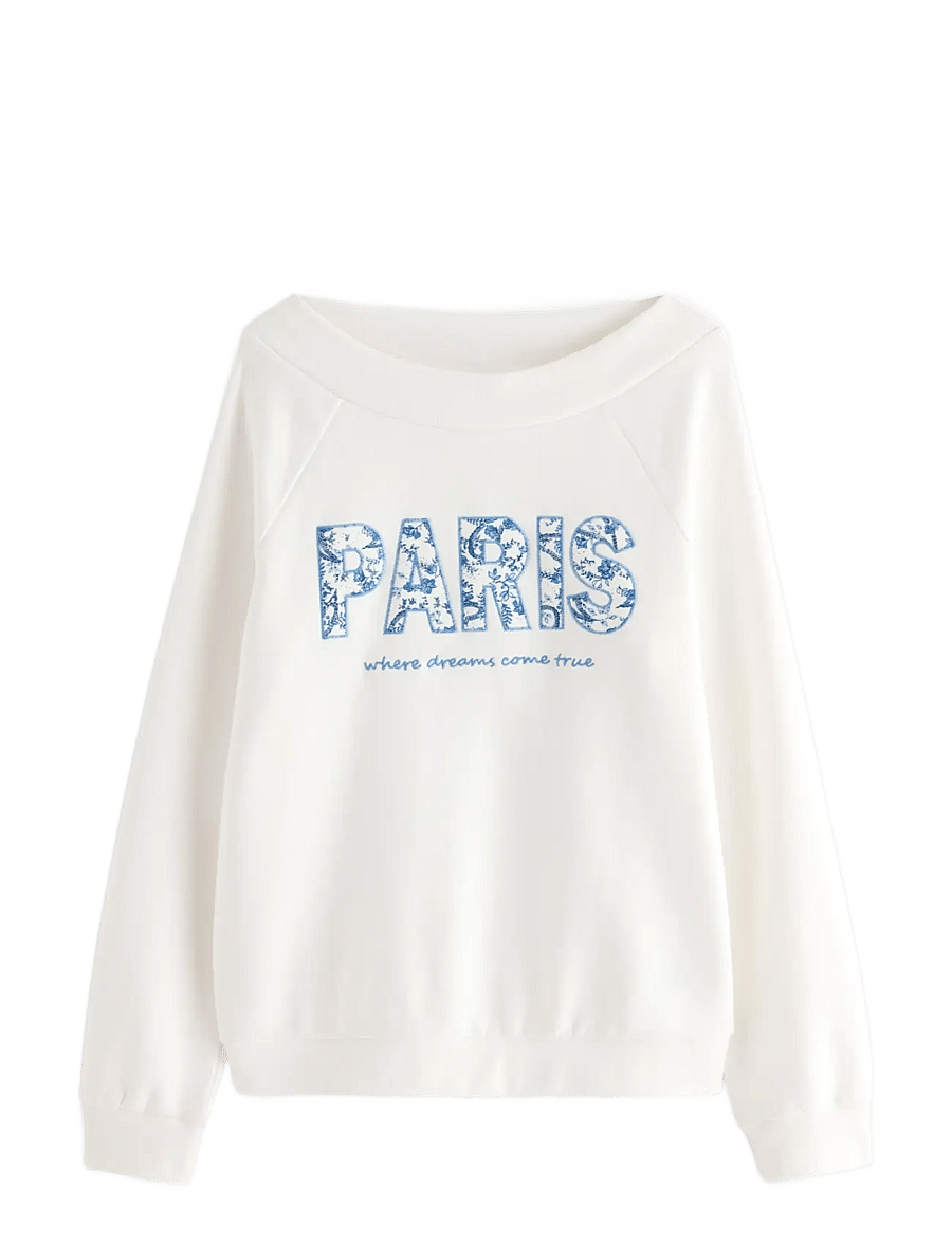 Lindex - Sweatshirt with brushed inside - sweatshirts - off white - 1
