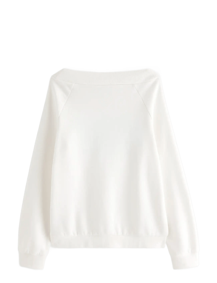 Lindex - Sweatshirt with brushed inside - sweatshirts - off white - 2