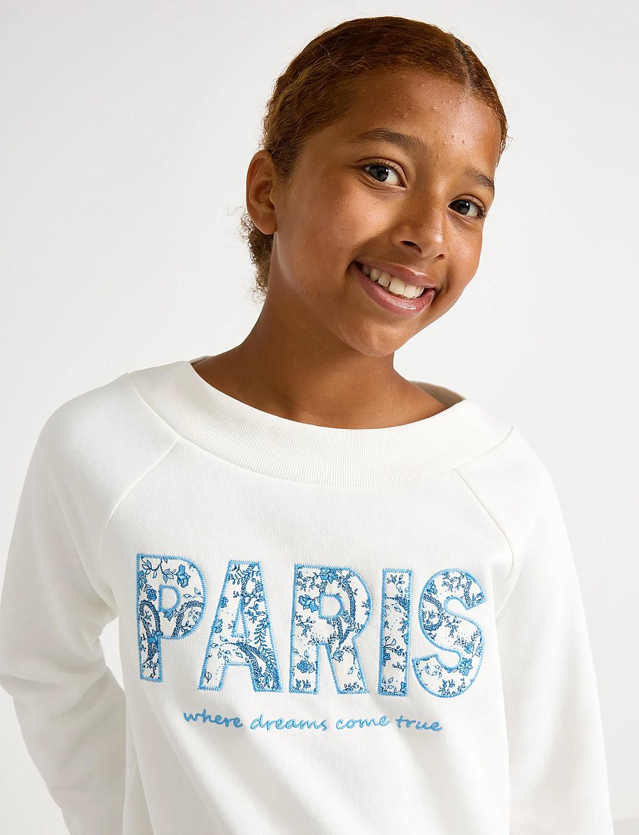 Lindex - Sweatshirt with brushed inside - sweatshirts - off white - 4