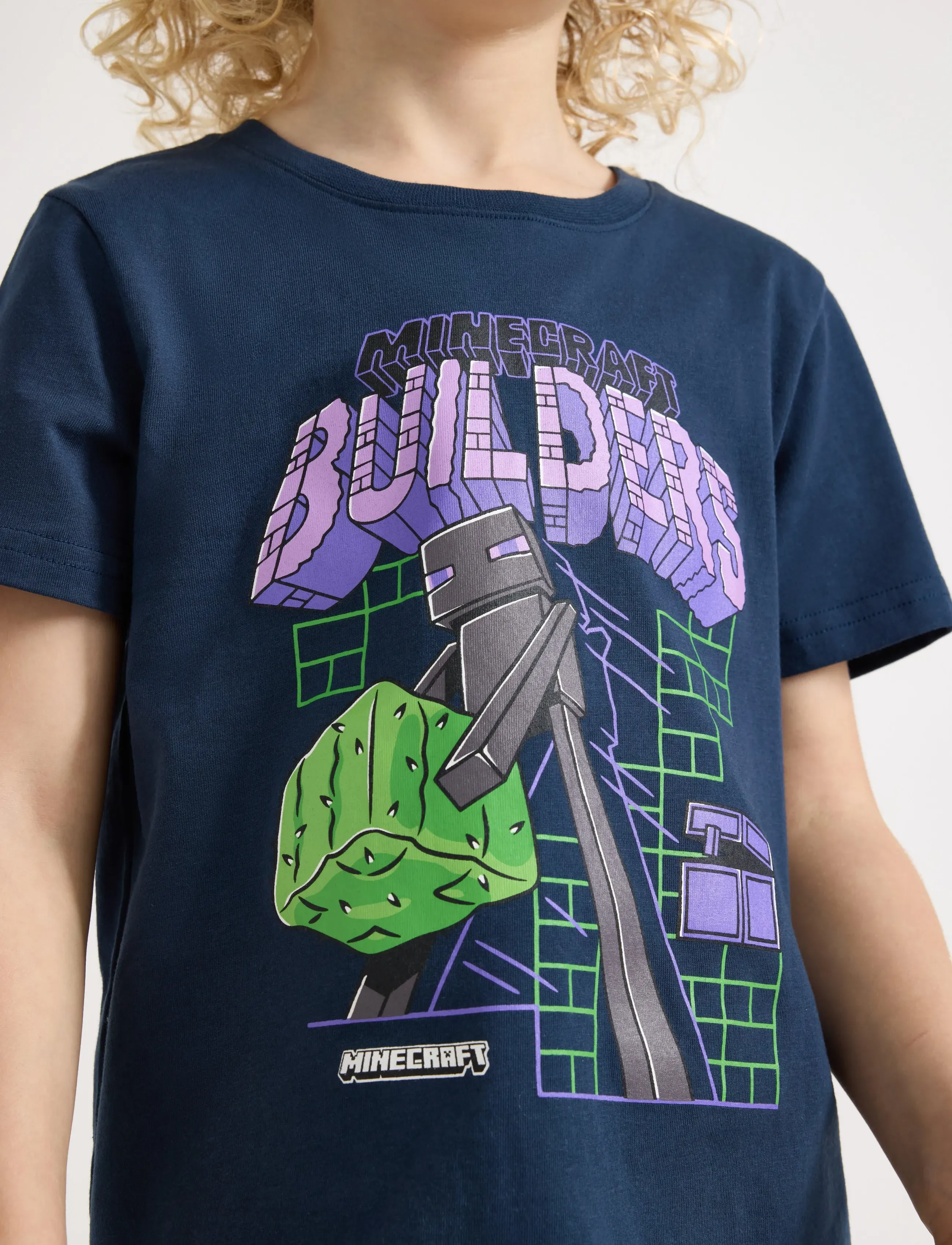 Lindex - Minecraft T-shirt - korte mouwen - dark blue - 4
