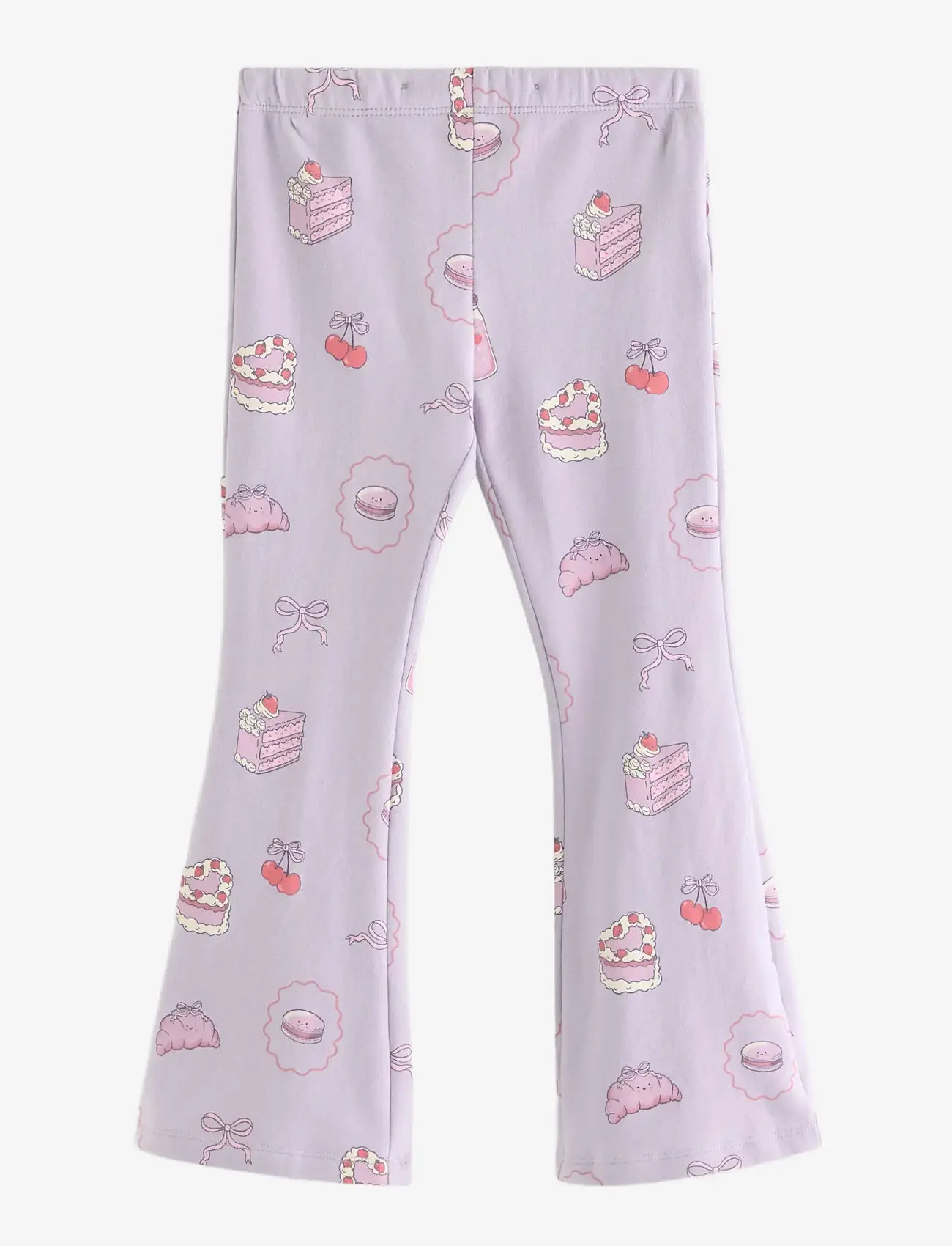 Lindex - Leggings flare cake AOP - leggings - light dusty lilac - 1
