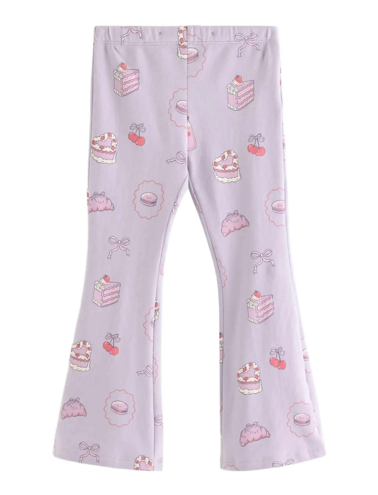 Lindex Leggings flare cake AOP - Retuusid - LIGHT DUSTY LILAC / purple