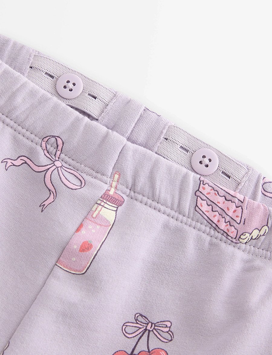 Lindex - Leggings flare cake AOP - leggings - light dusty lilac - 5