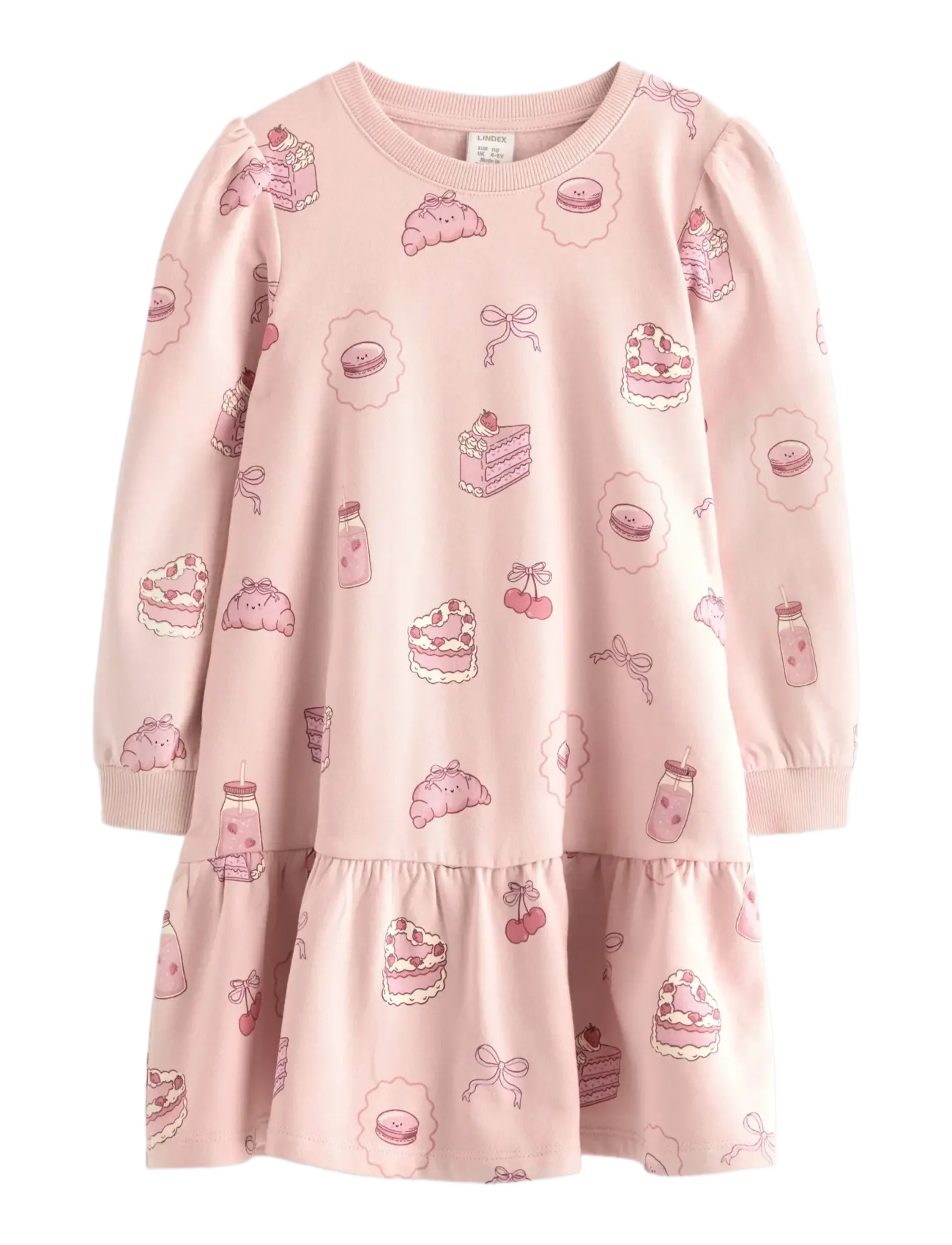LINDEX Kleid With Brushed Inside Pink - 98 - Kinder