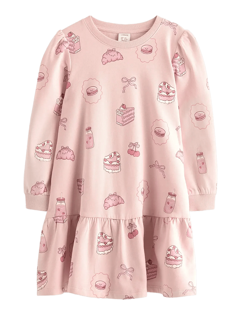 Lindex - Dress with brushed inside - langærmede hverdagskjoler - light dusty pink - 1