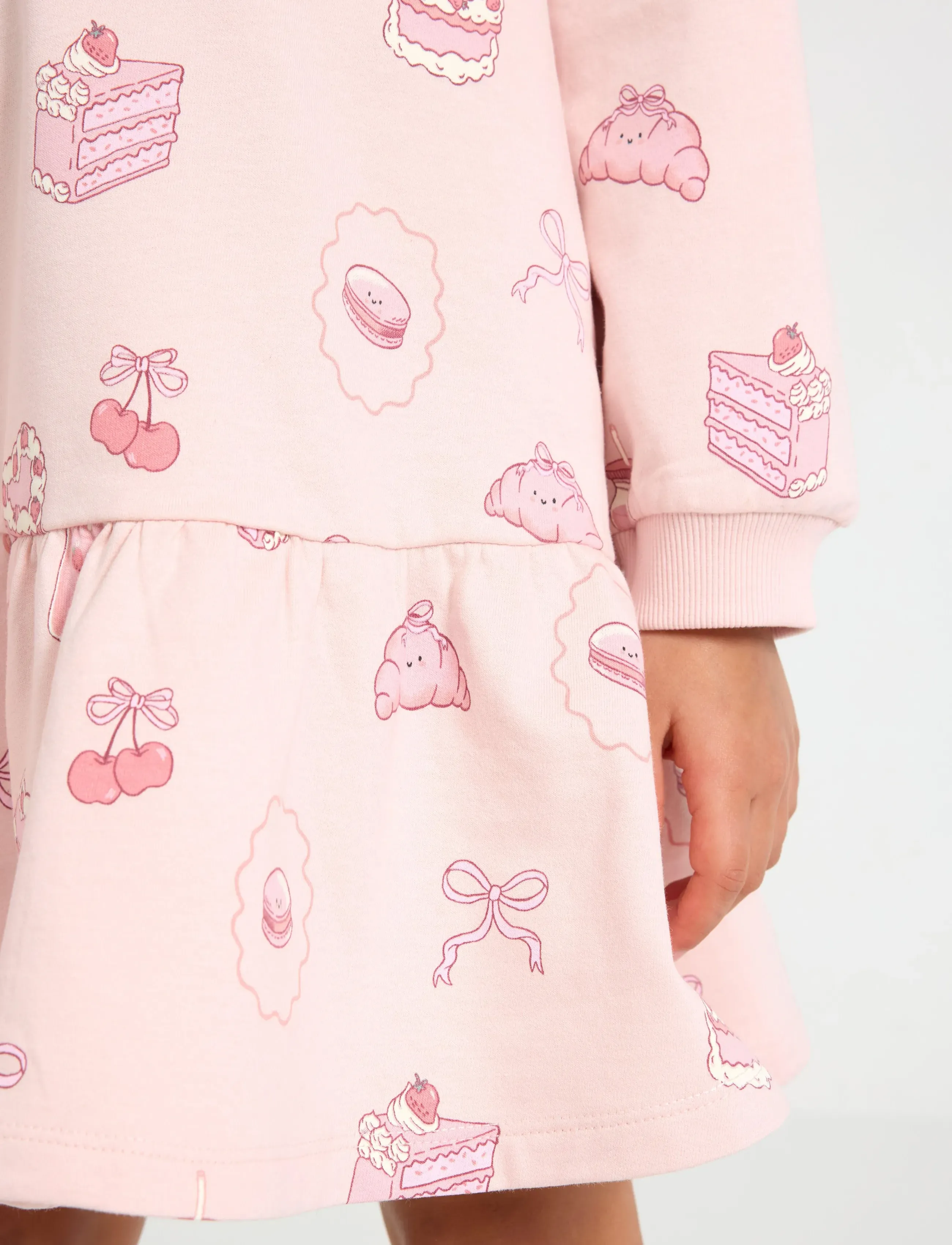 Lindex - Dress with brushed inside - långärmade vardagsklänningar - light dusty pink - 4