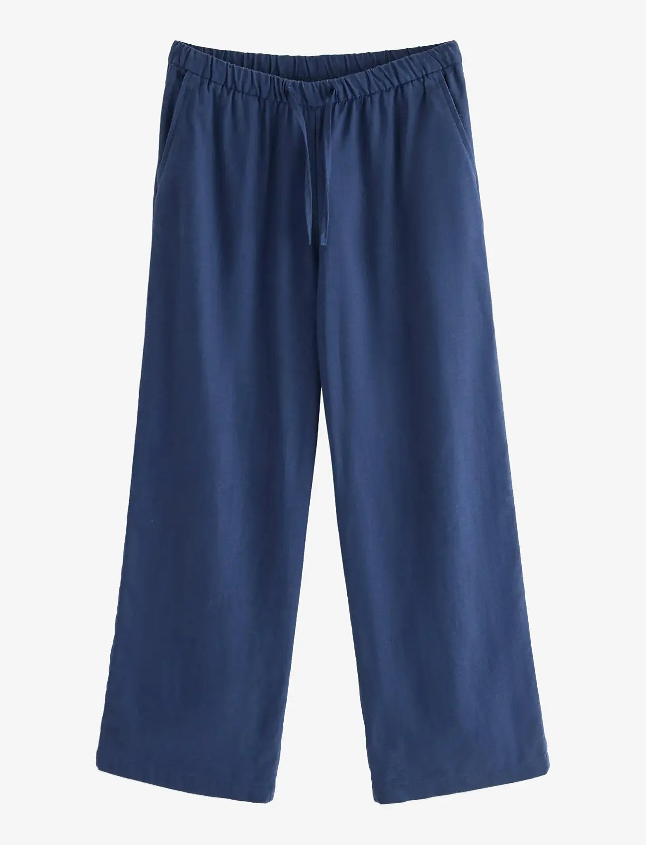 Lindex - Trousers in linen blend - leinen-kleidung - dark blue - 1