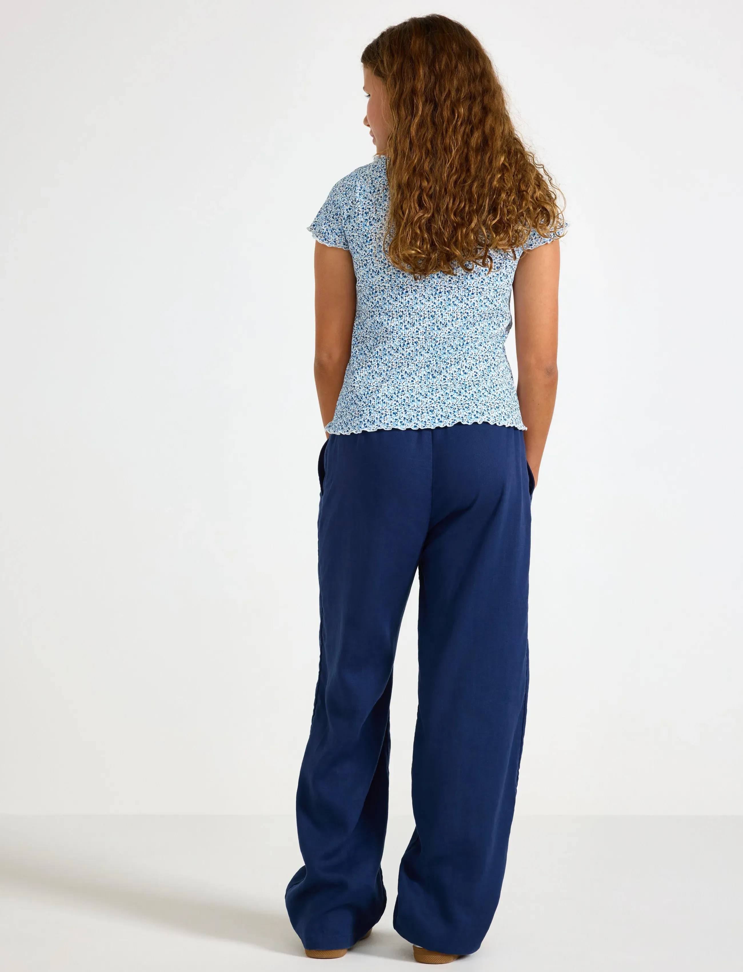 Lindex - Trousers in linen blend - trousers - dark blue - 3