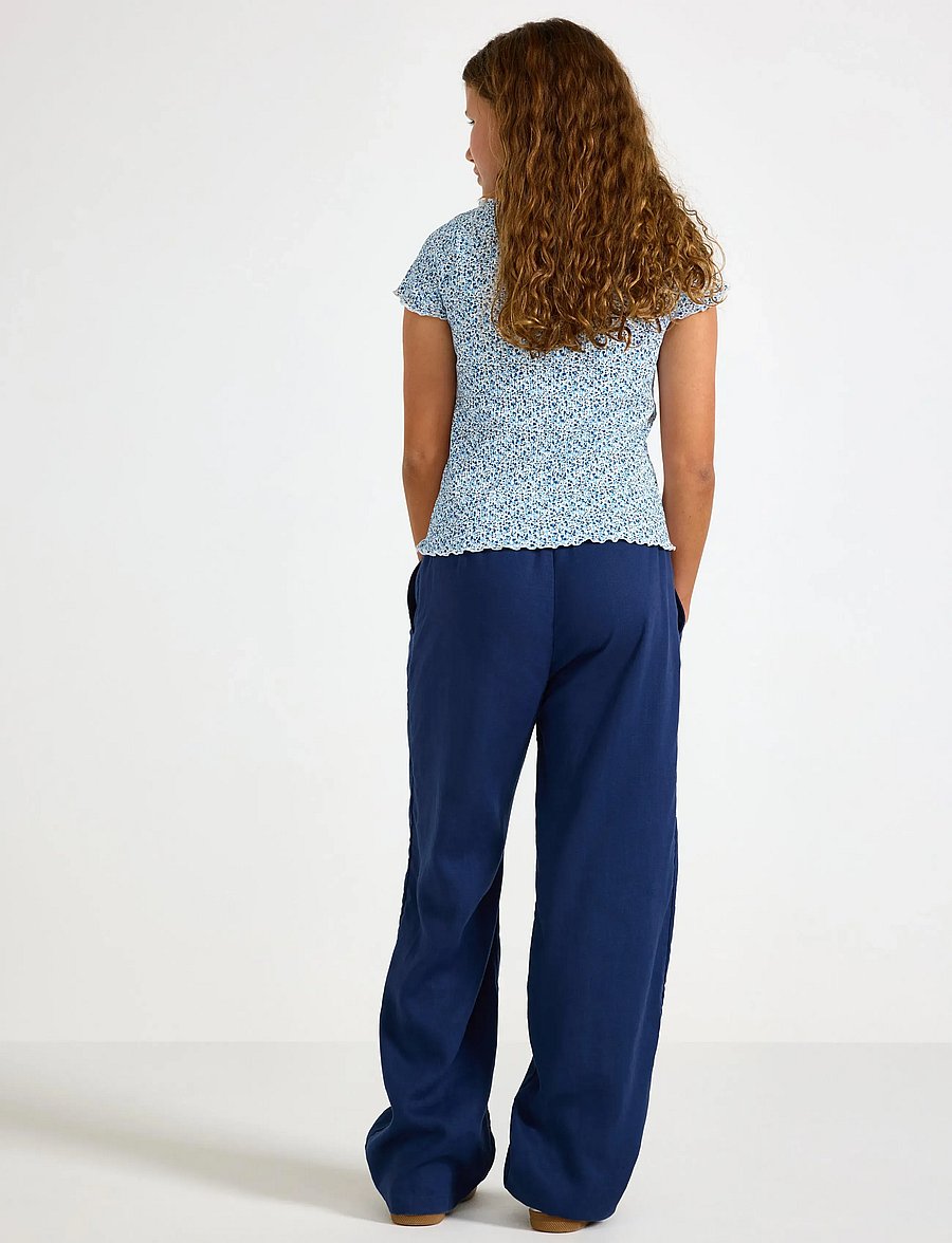 Lindex - Trousers in linen blend - bukser - dark blue - 3