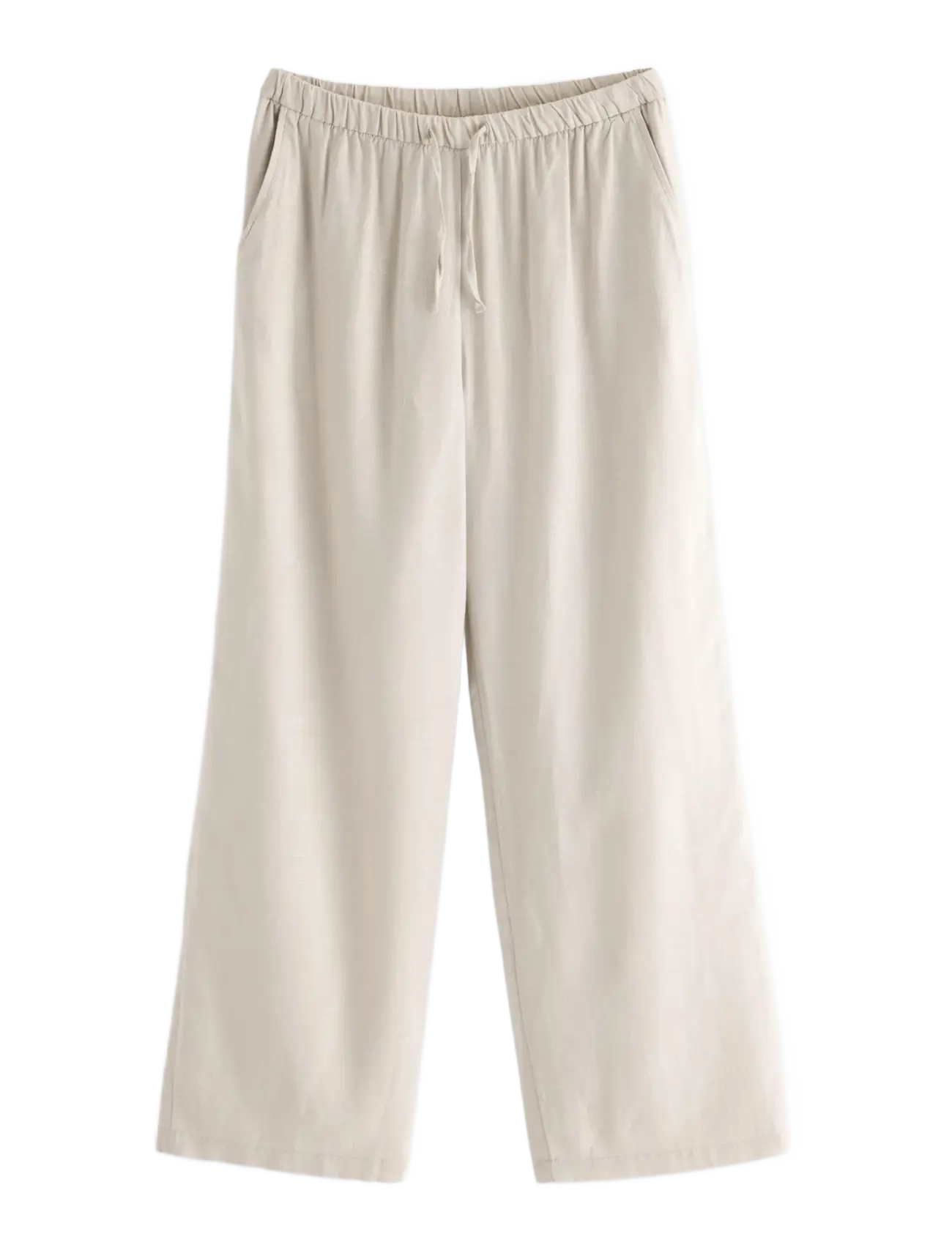 Lindex Trousers in linen blend - Bottoms - LIGHT BEIGE / beige