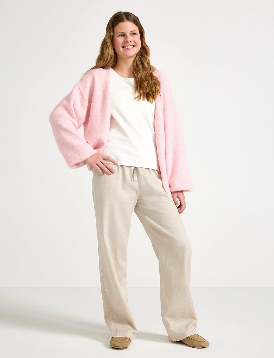 Lindex - Trousers in linen blend - bukser - light beige - 0
