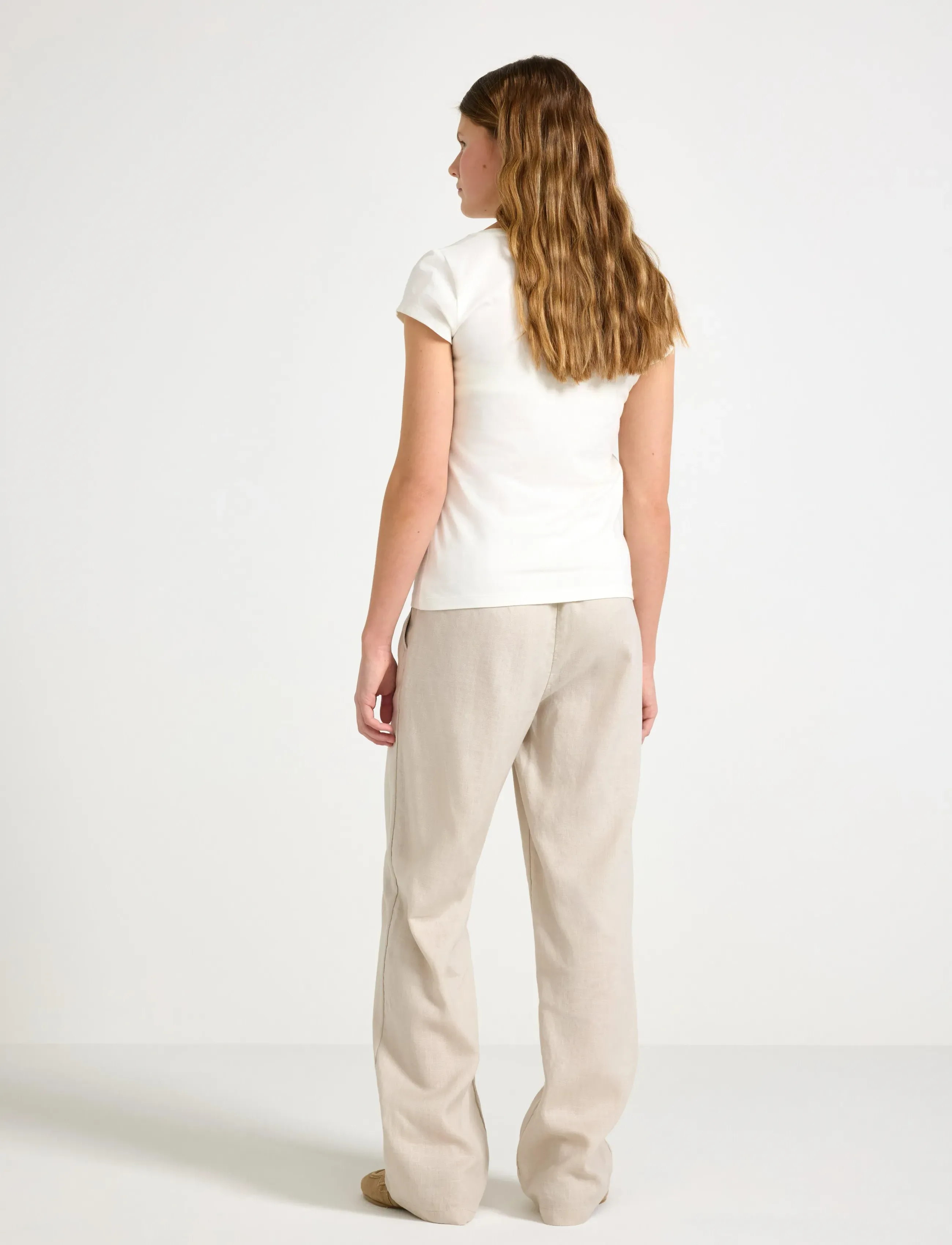 Lindex - Trousers in linen blend - trousers - light beige - 3