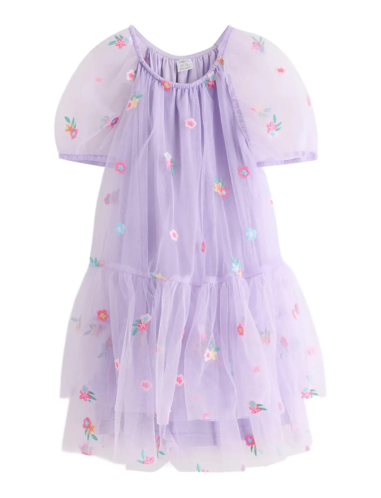 Lindex Short-sleeved dress with flounces - Clothing - LIGHT LILAC / purple