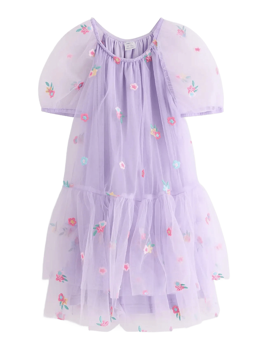 Lindex - Short-sleeved dress with flounces - kurzärmelige babykleider - light lilac - 1